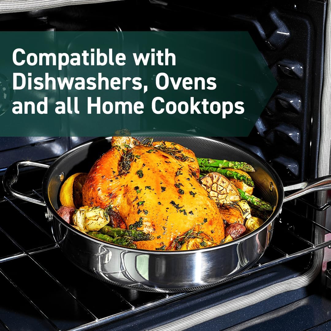 Hexclad Padella Ibrida Antiaderente Profonda 4,5 Litri - immagine 5