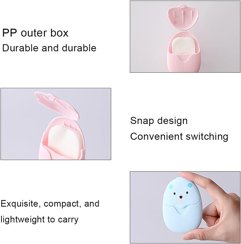 EIHI 4 Pezzi 200 Fogli di Sapone da Viaggio - immagine 4