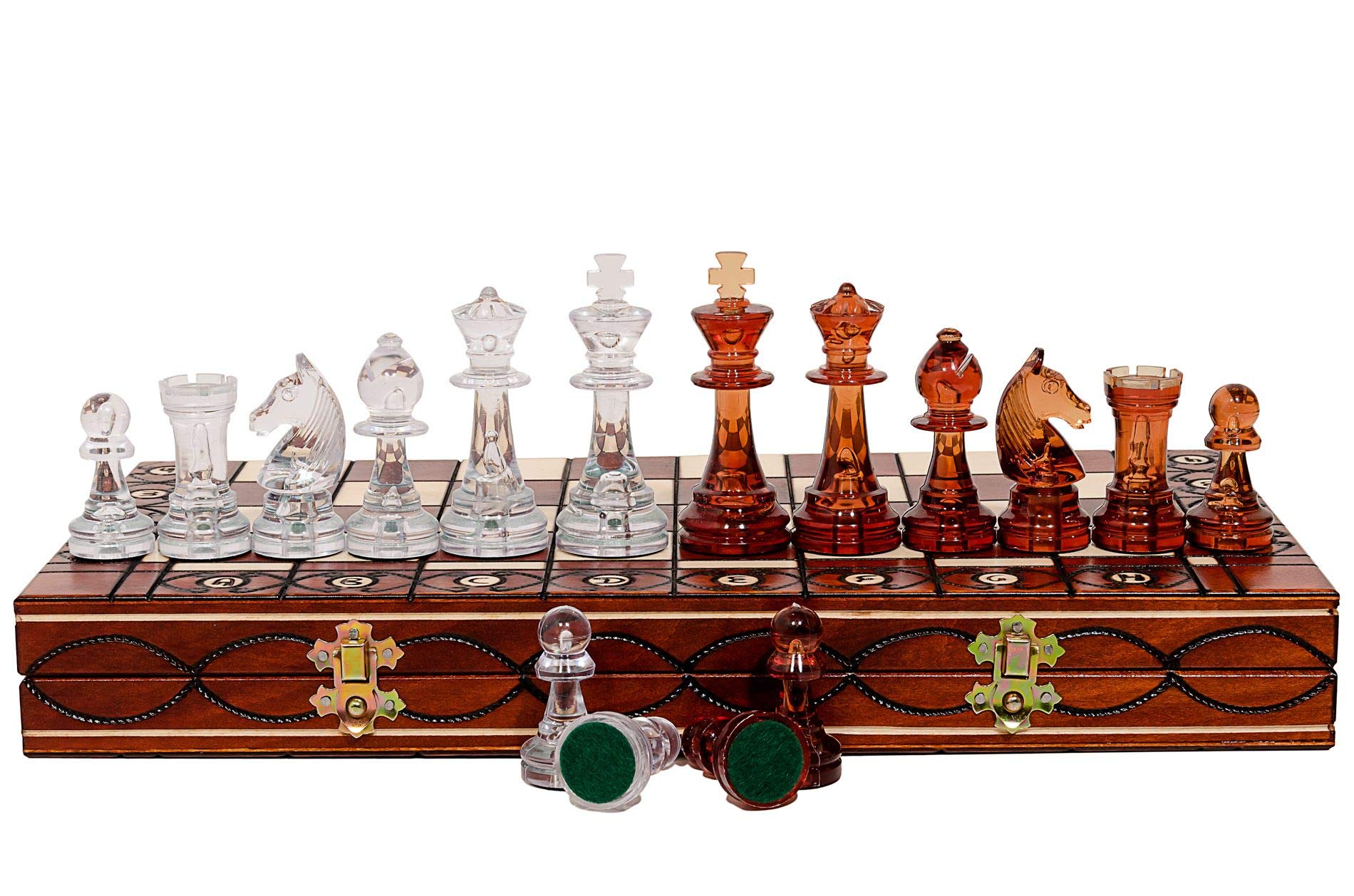 Master Of Chess Scacchiera in Legno “AMBER” 40 cm