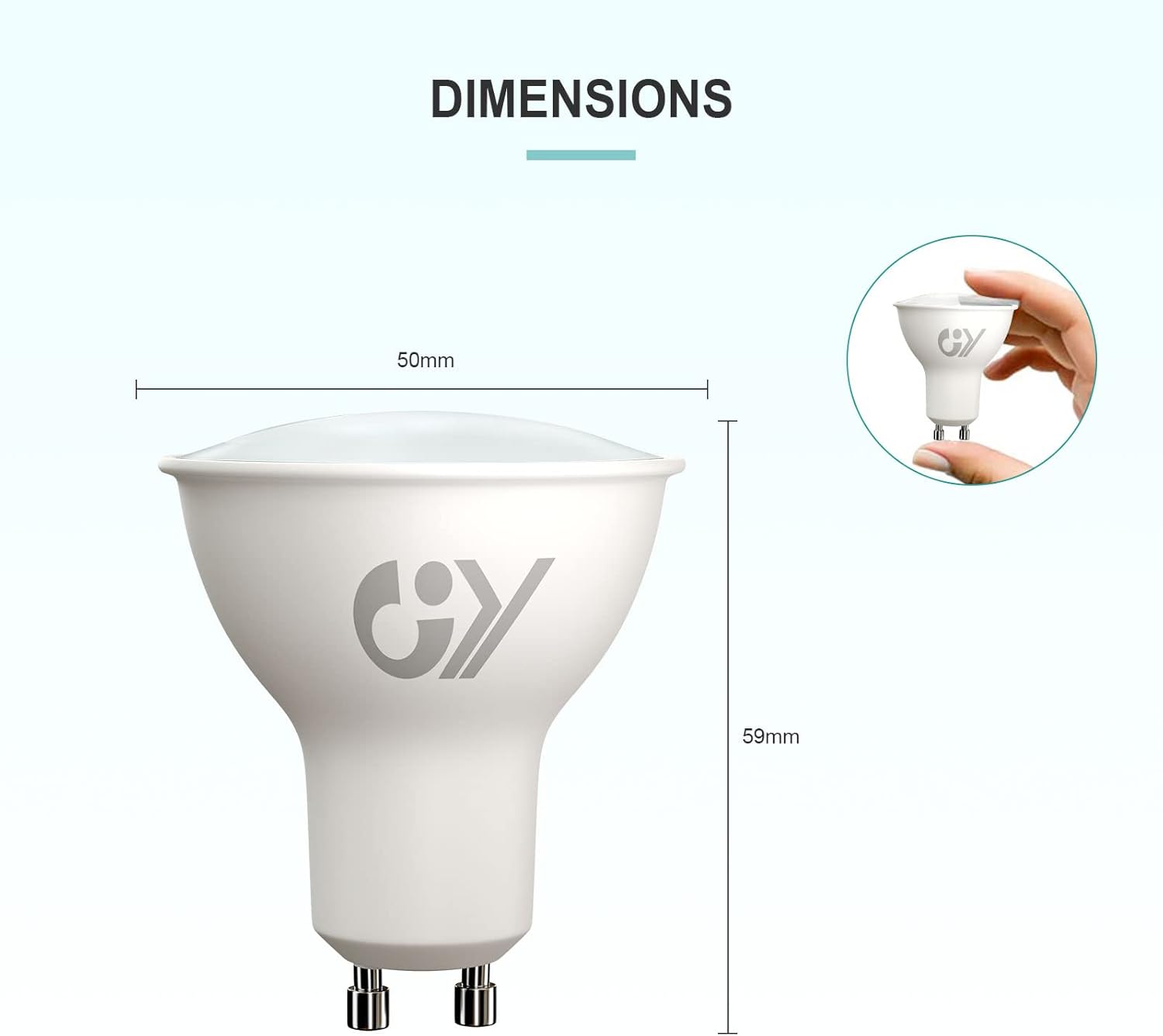 Gy Lampadine GU10 LED 4.9W, Bianco Neutro - immagine 3