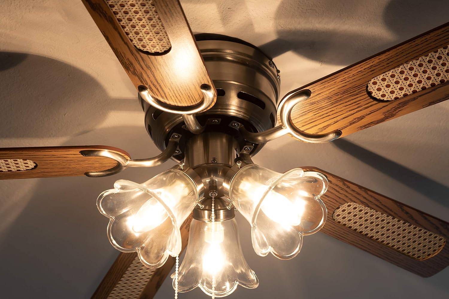 Ventilatore a Soffitto Deluxe 105cm, Nichel Spazzolato - immagine 15