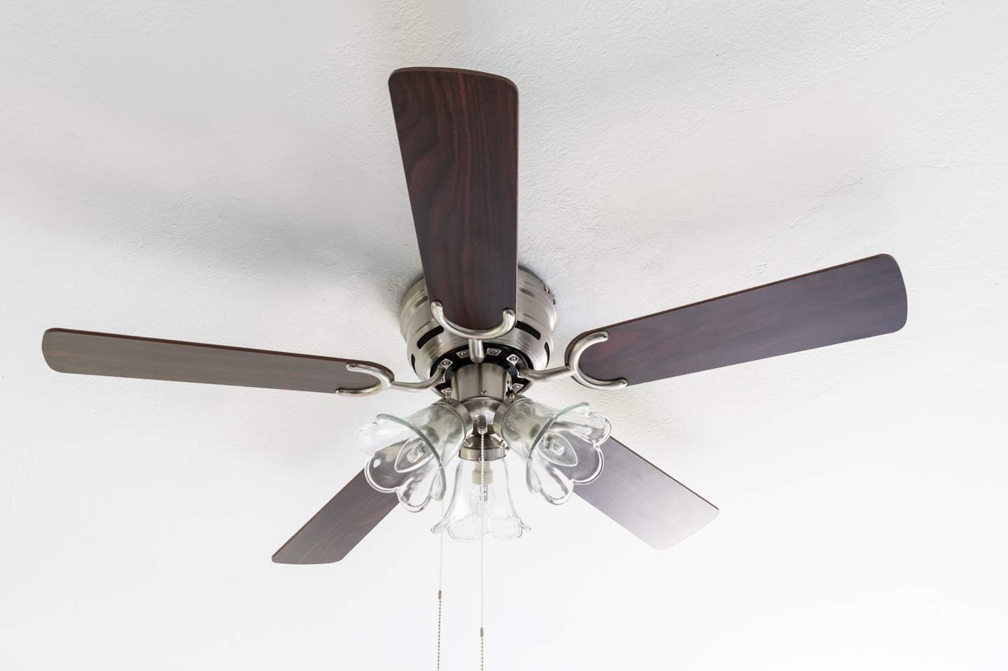 Ventilatore a Soffitto Deluxe 105cm, Nichel Spazzolato - immagine 16