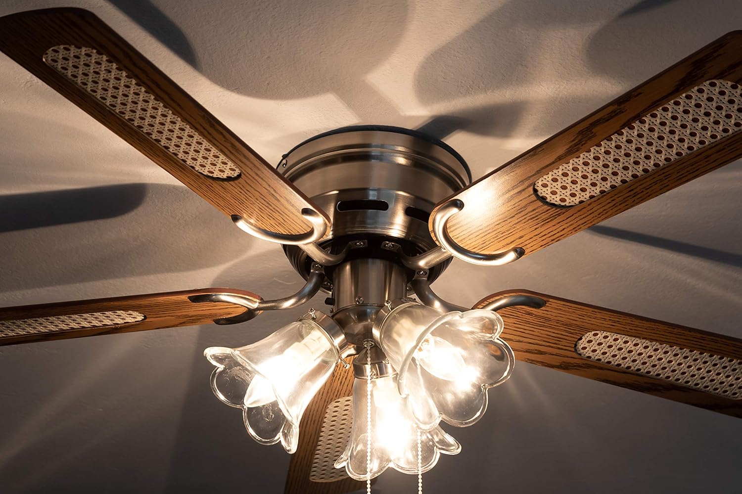 Ventilatore a Soffitto Deluxe 105cm, Nichel Spazzolato - immagine 17