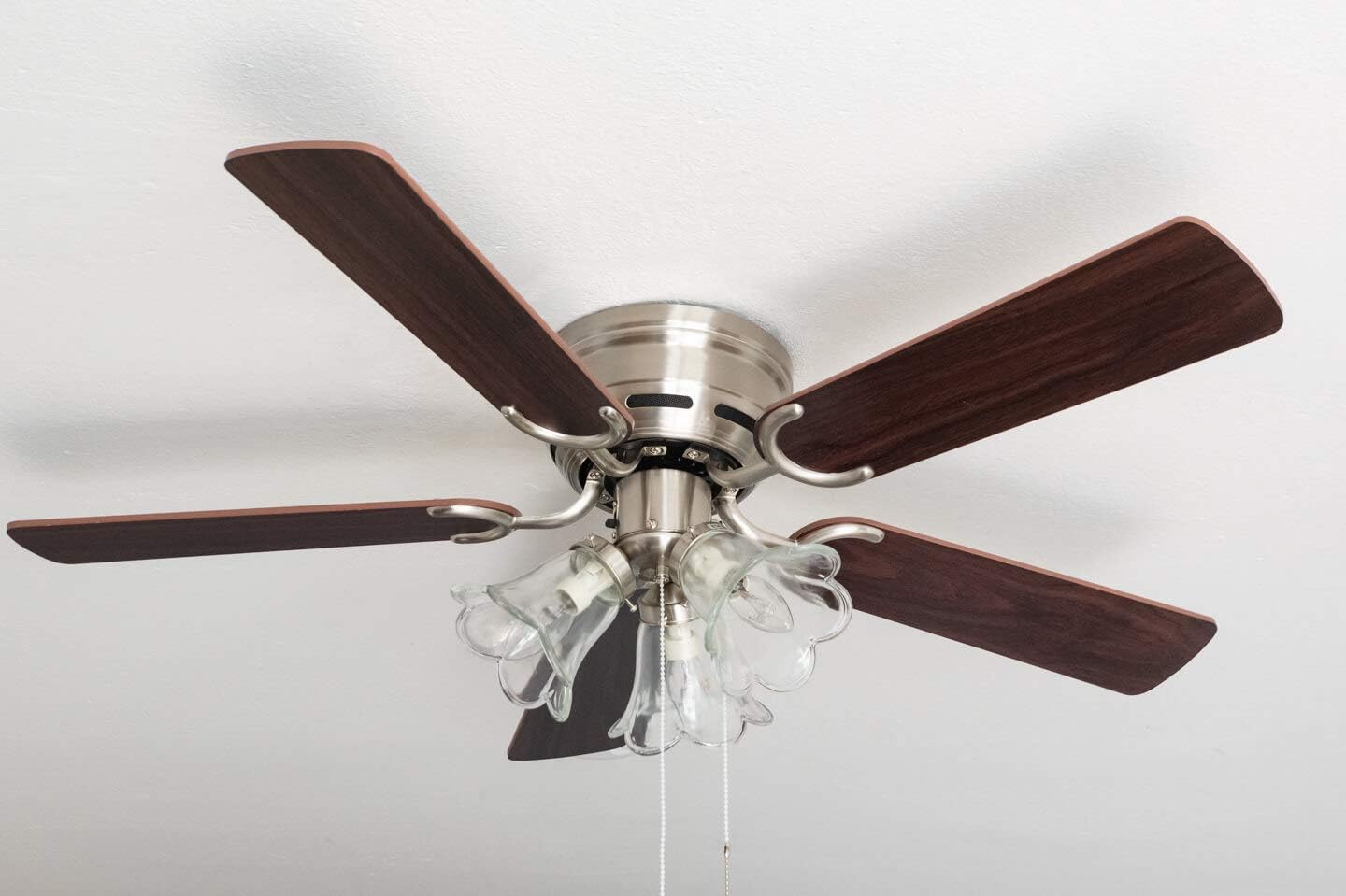 Ventilatore a Soffitto Deluxe 105cm, Nichel Spazzolato - immagine 6