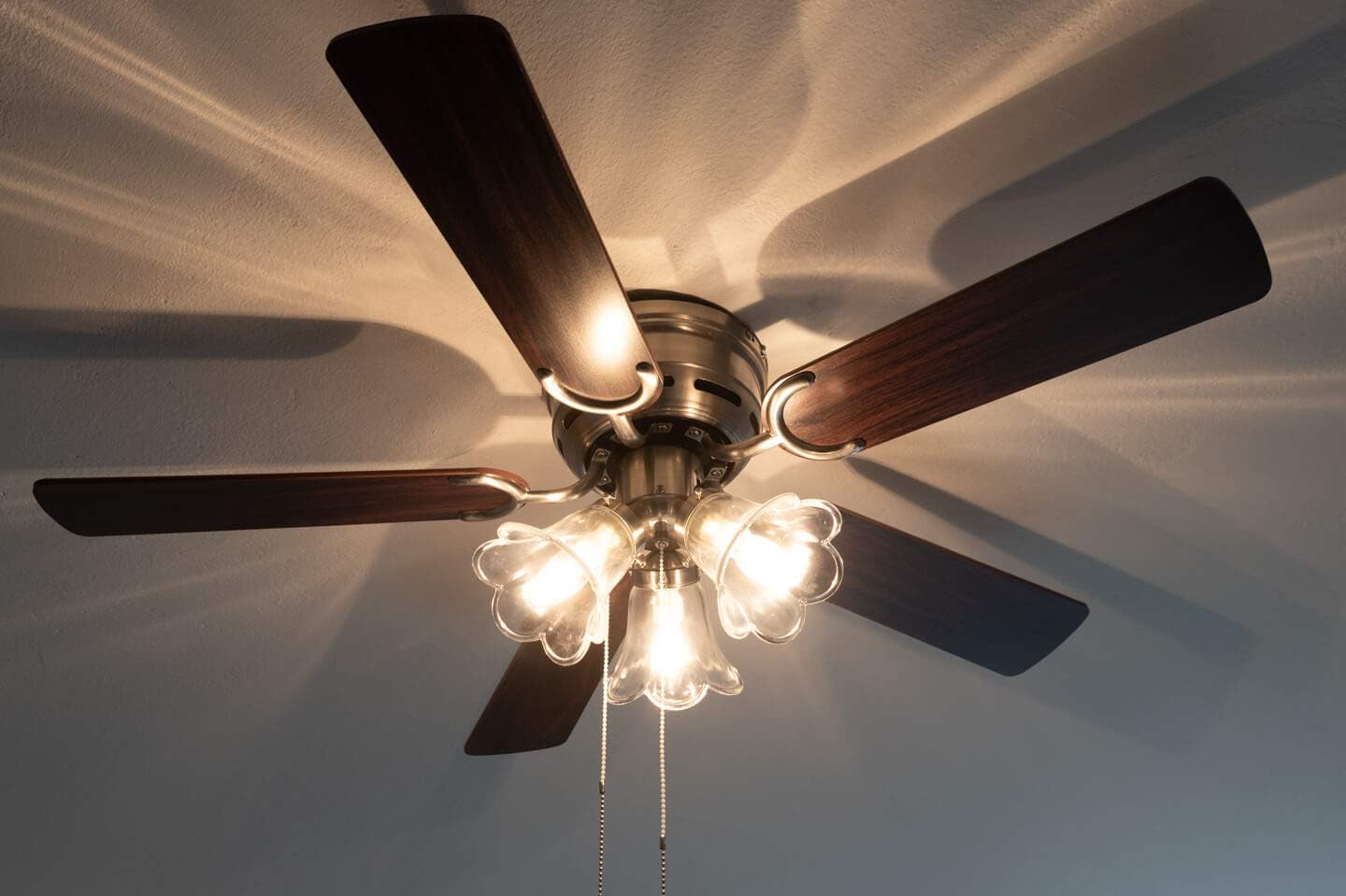 Ventilatore a Soffitto Deluxe 105cm, Nichel Spazzolato - immagine 7