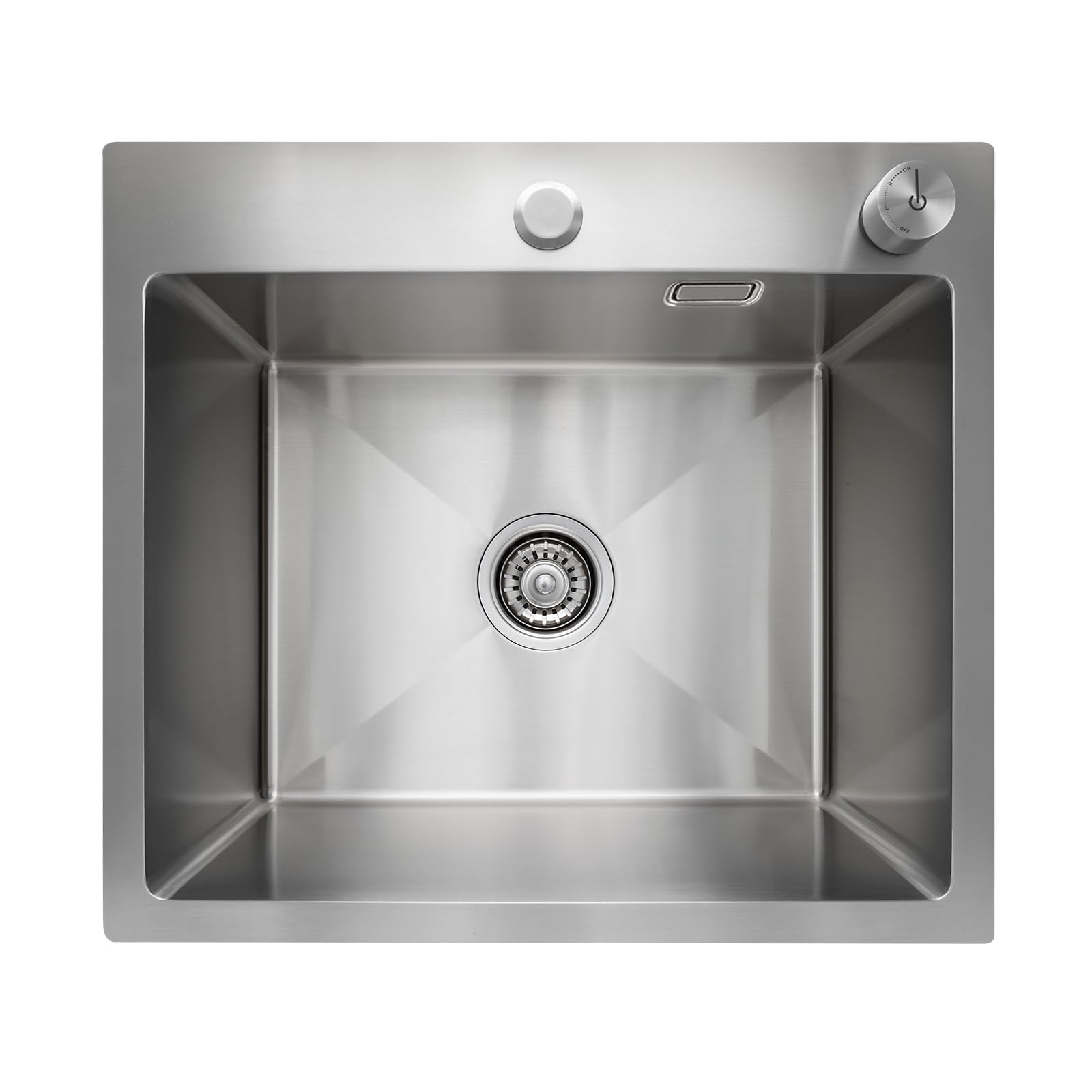 Lavello in Acciaio Inox 50x45 cm con Sifone