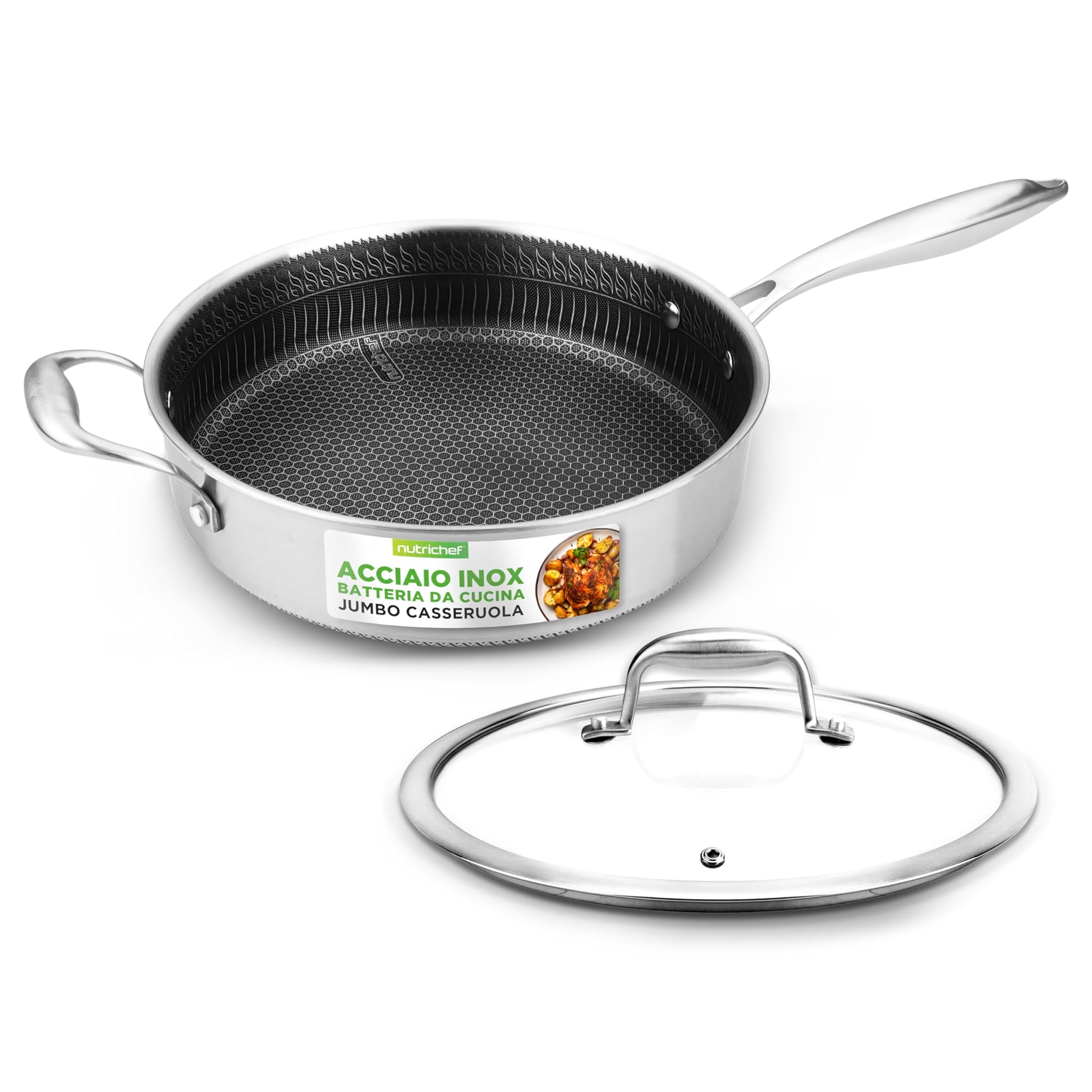 Nutrichef Padella Antiaderente 3,2L Ø28cm