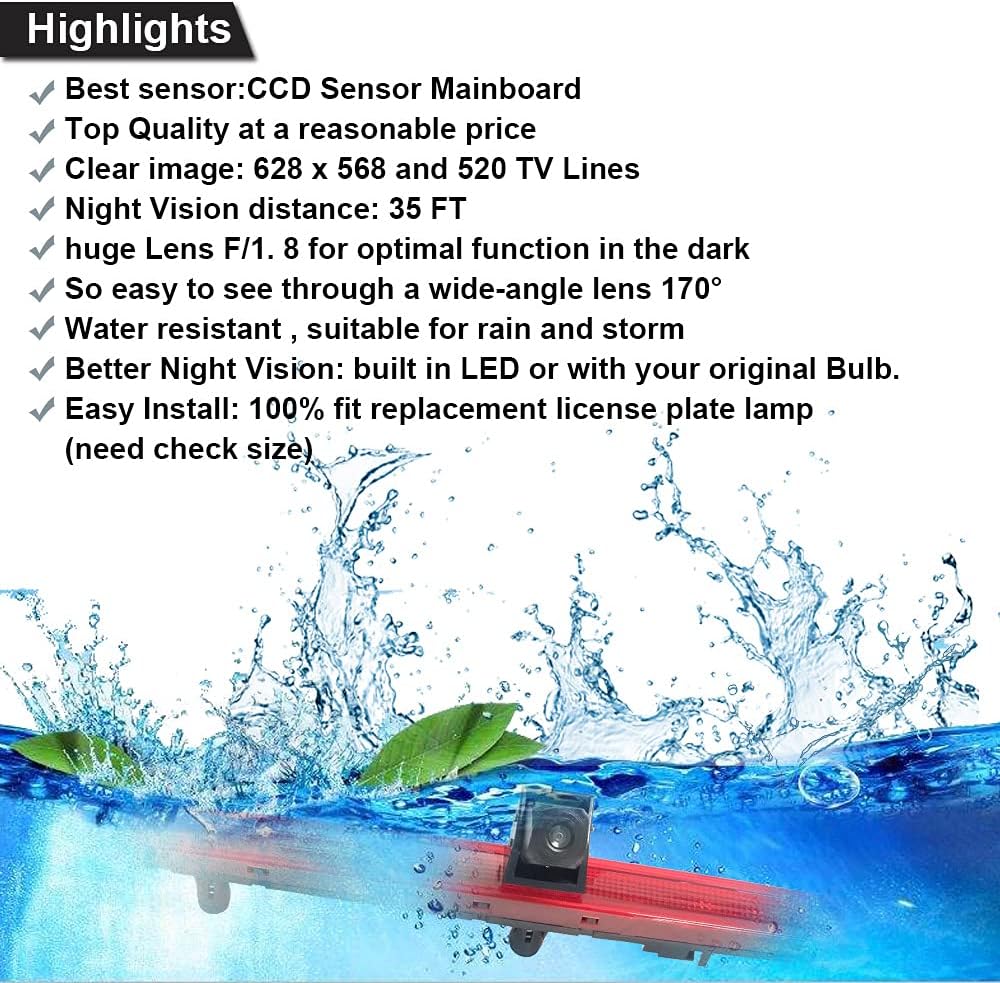 Telecamera Retromarcia Luce Freno per VW T5 (2003-2015) - immagine 5