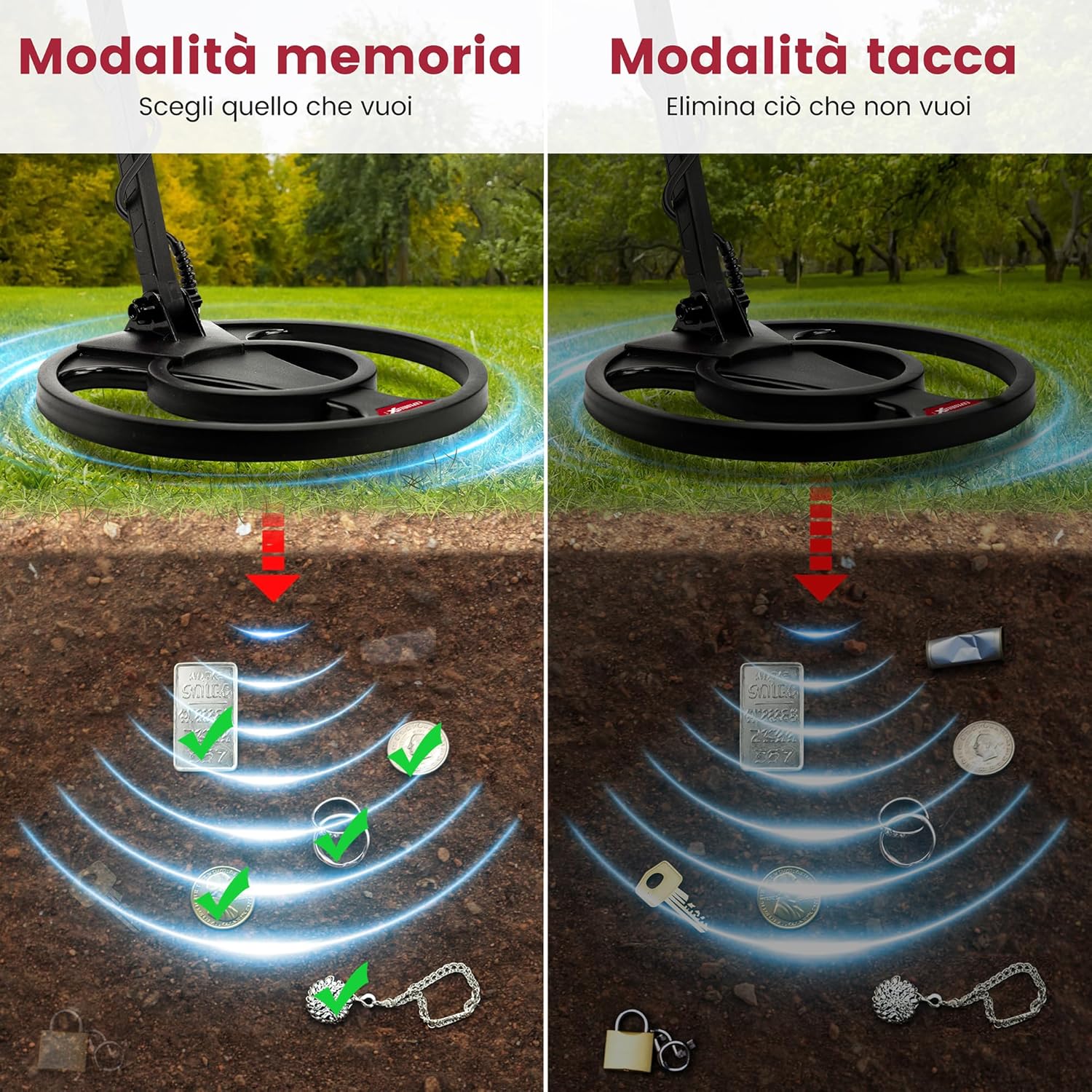 Kaiweets Metal Detector Professionale Pieghevole - immagine 4