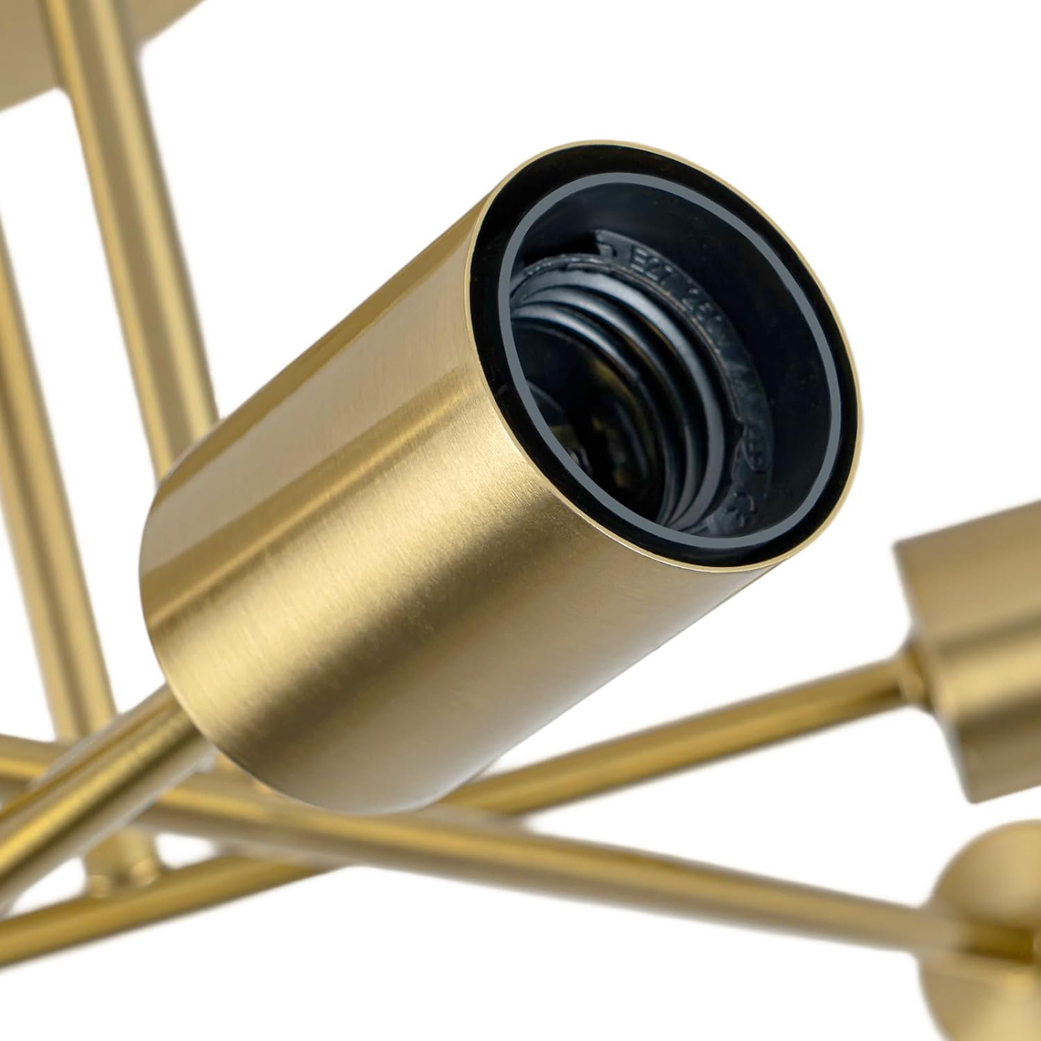 Lampada da Soffitto Vintage E27-6 Luci Industriale, Dorata - immagine 7