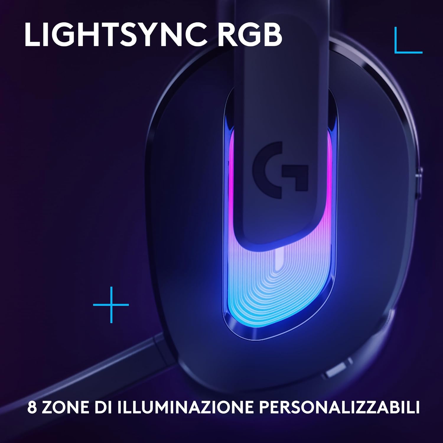 Logitech G G522 LIGHTSPEED - Cuffia Gaming Wireless, Nero - immagine 2