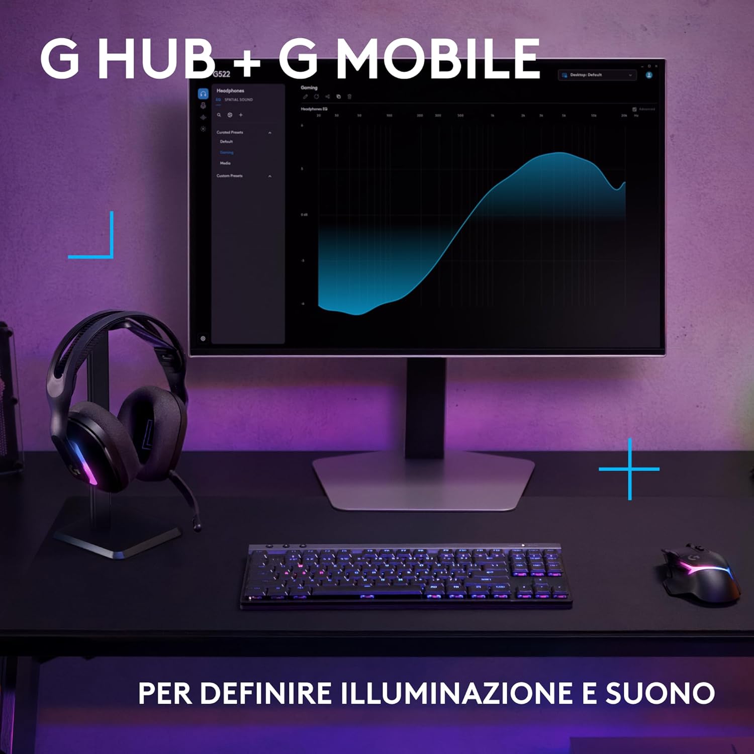 Logitech G G522 LIGHTSPEED - Cuffia Gaming Wireless, Nero - immagine 7