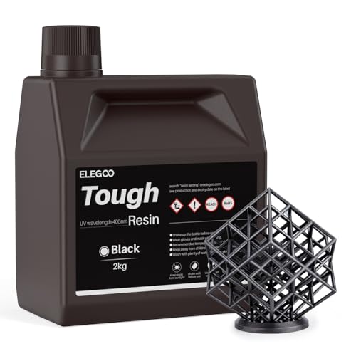 ELEGOO Resina Tough ad Alta Durezza, Nero 2000g