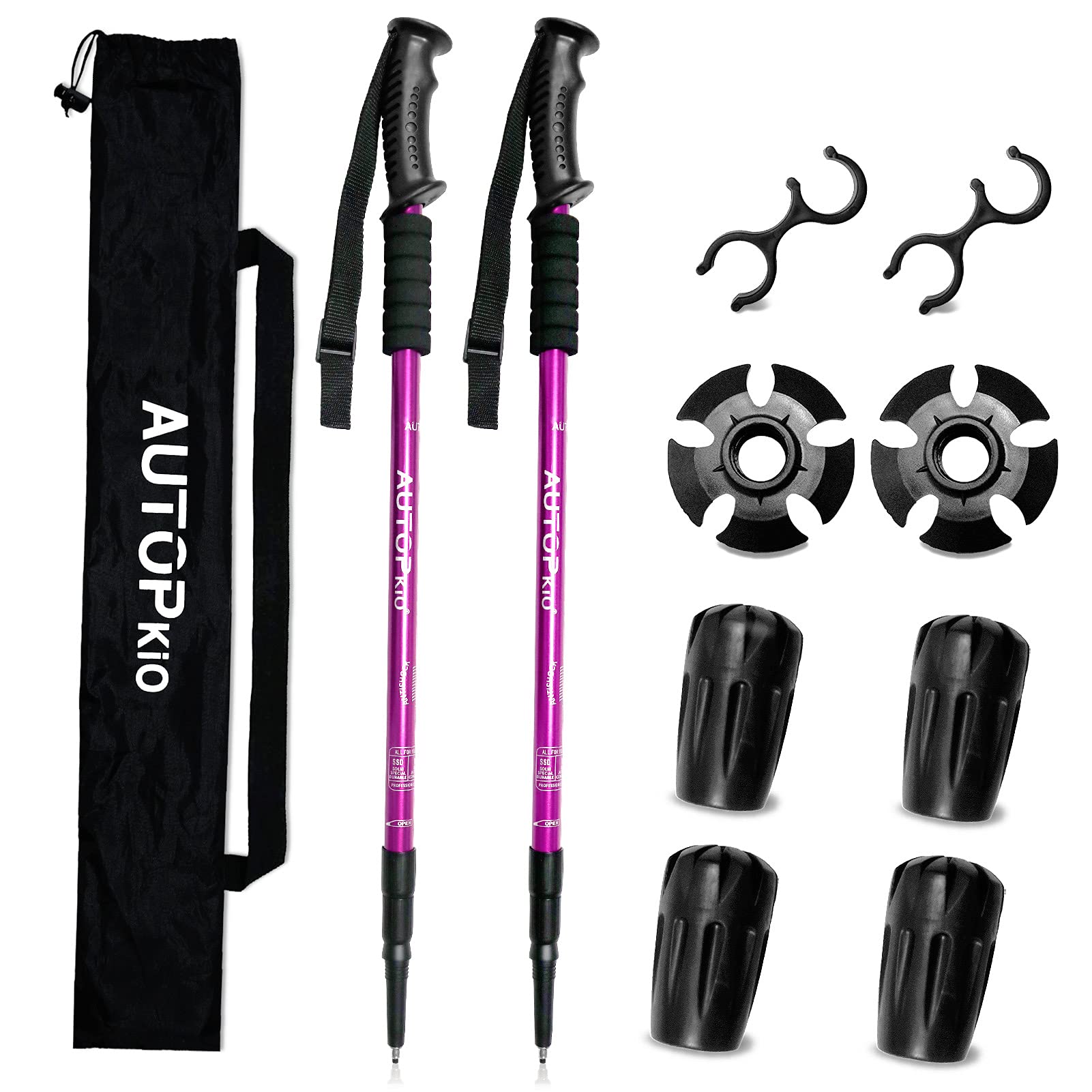 Autopkio Bastoni Trekking Telescopici Alluminio 65-135cm