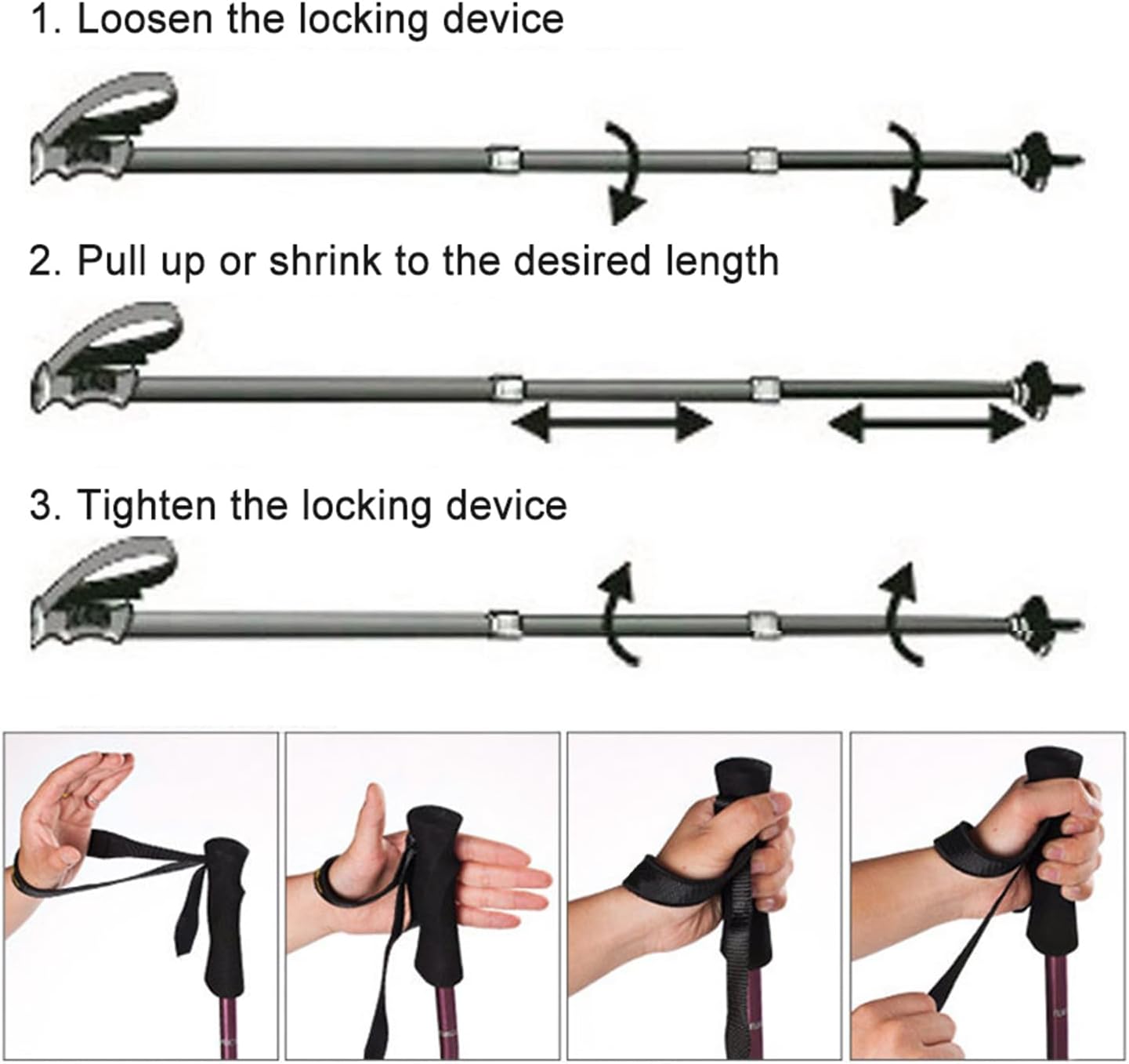 Autopkio Bastoni Trekking Telescopici Alluminio 65-135cm - immagine 3