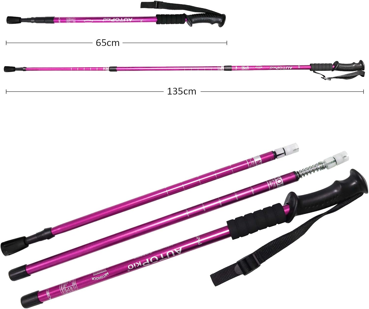 Autopkio Bastoni Trekking Telescopici Alluminio 65-135cm - immagine 5