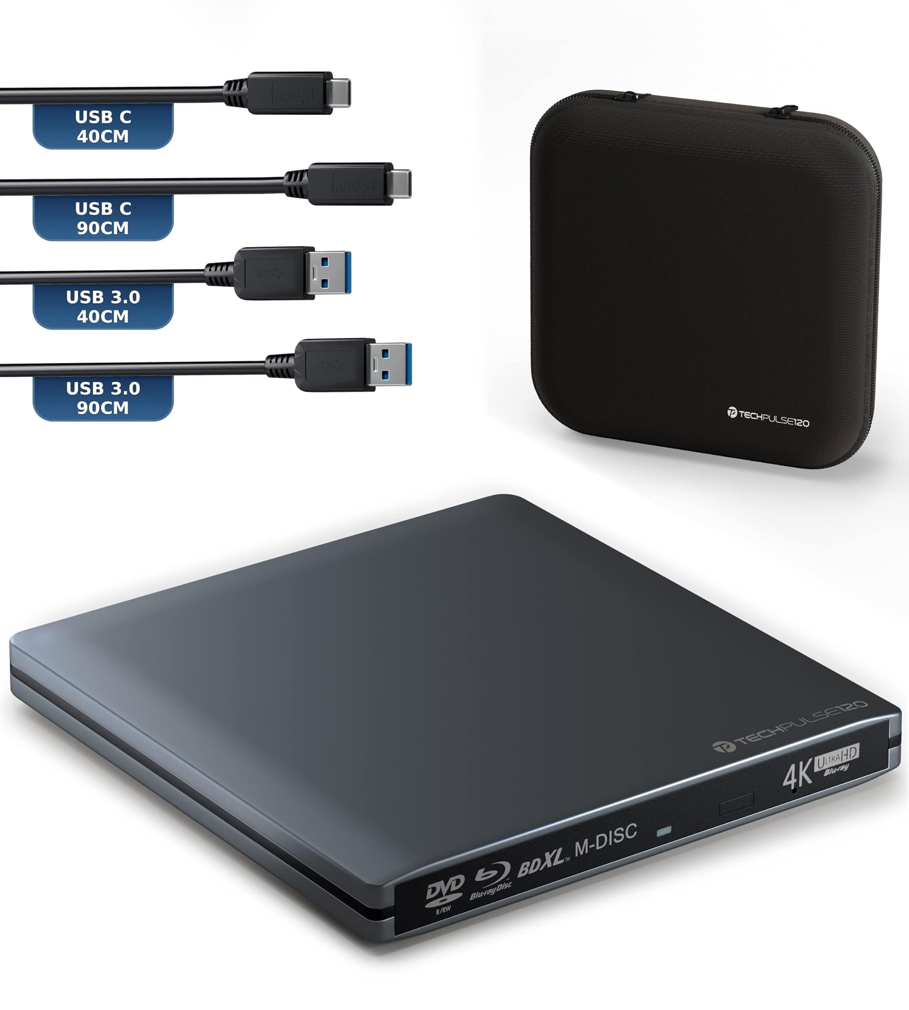 Techpulse120 Masterizzatore Blu-ray Esterno USB-C
