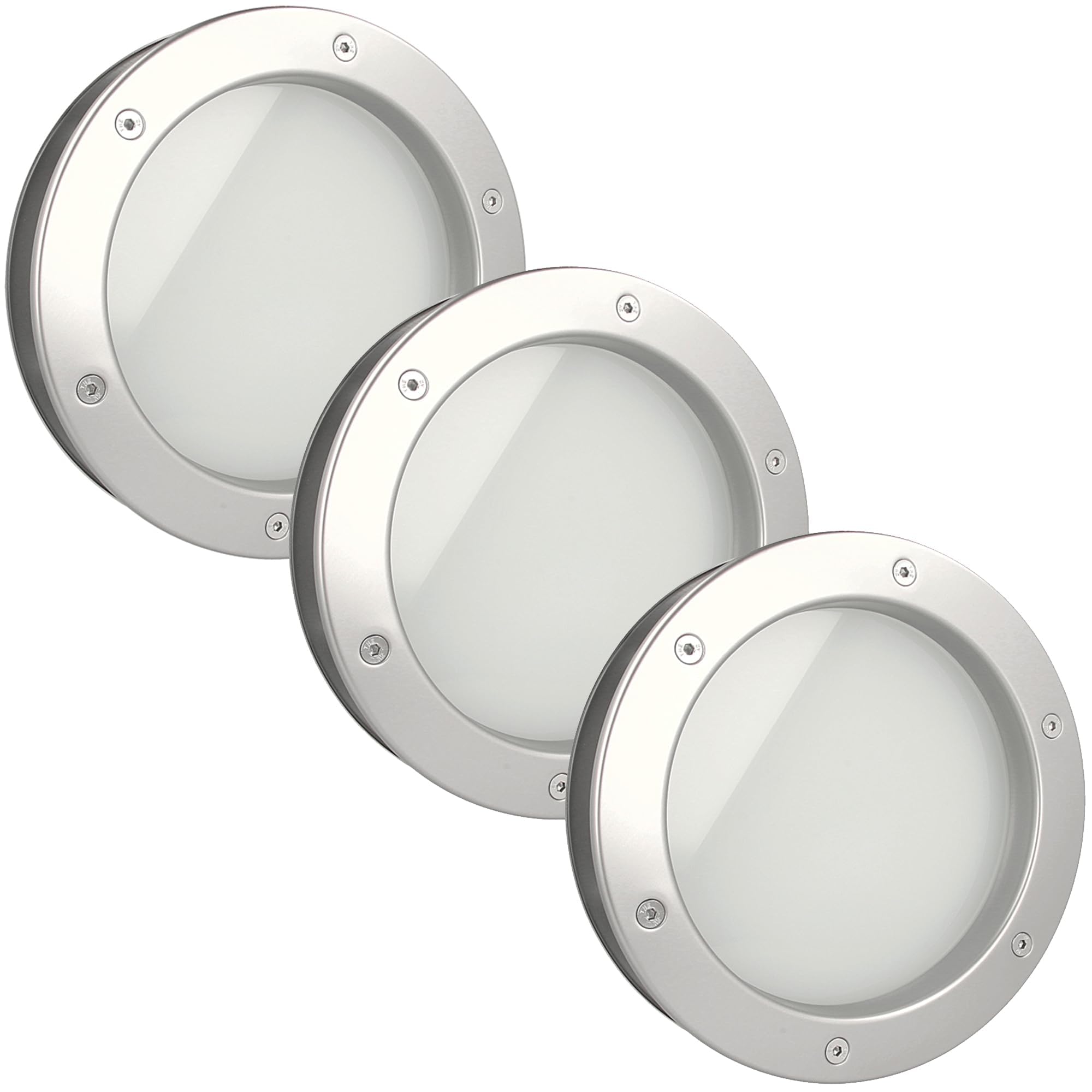 MLS Oblò B4000 - Set 3 Pezzi Ø 250 mm Vetro Smerigliato