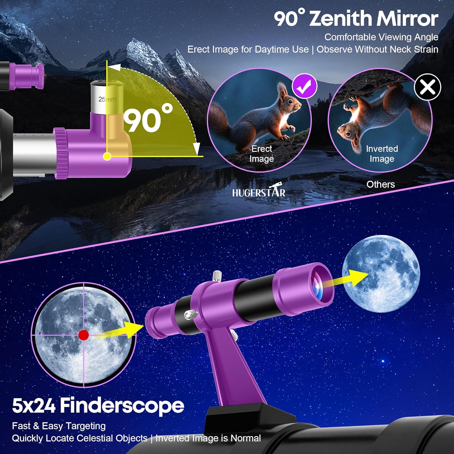 Telescopio Astronomico Professionale 90/550mm per Principianti - immagine 4