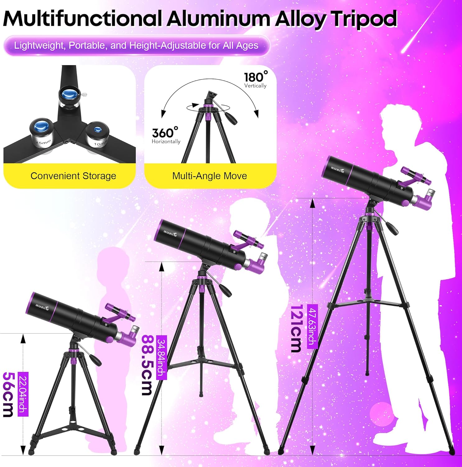 Telescopio Astronomico Professionale 90/550mm per Principianti - immagine 5