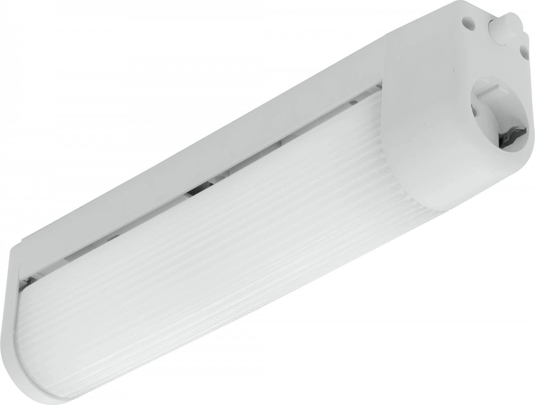 Eglo Bari 1 Lampada da parete, lampada per specchiera a 2 luci con presa e pulsante, lampada da parete in vetro, plastica in bianco, lampada per specchiera con presa E14, L 35 cm
