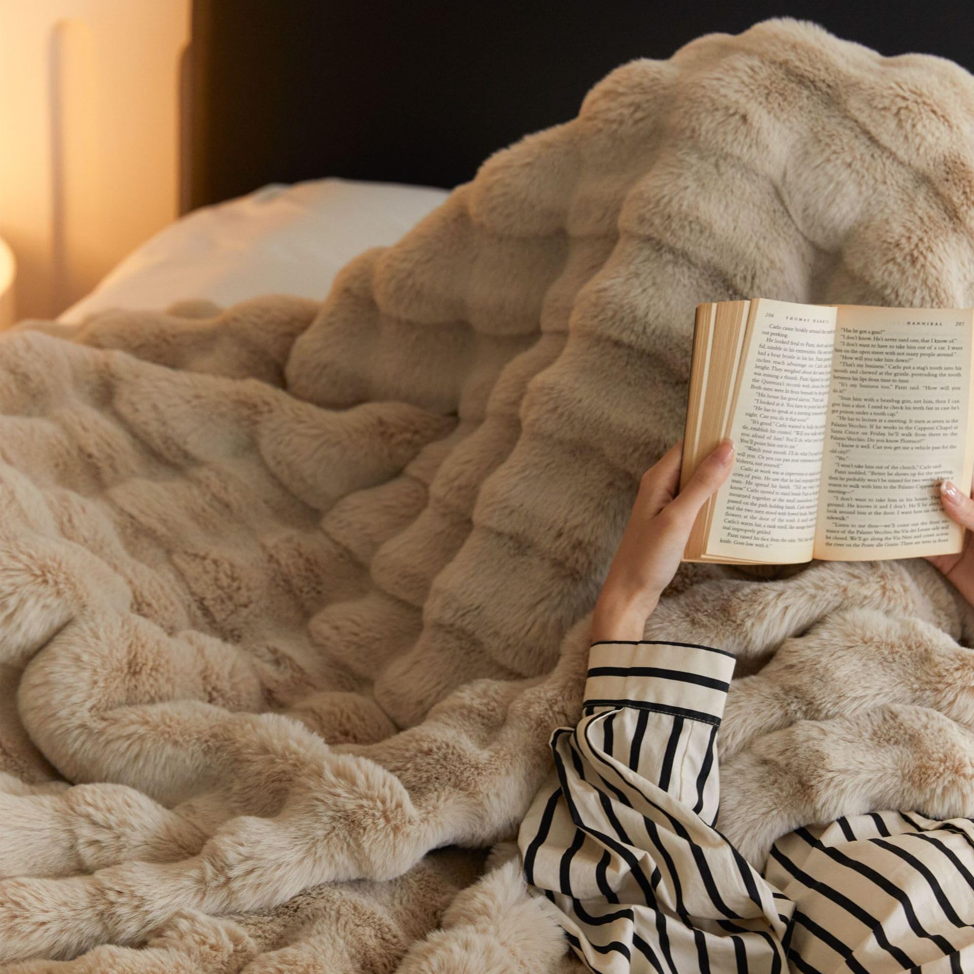 Lanqinglv Coperta Soffice in Pelliccia Sintetica 220x240cm