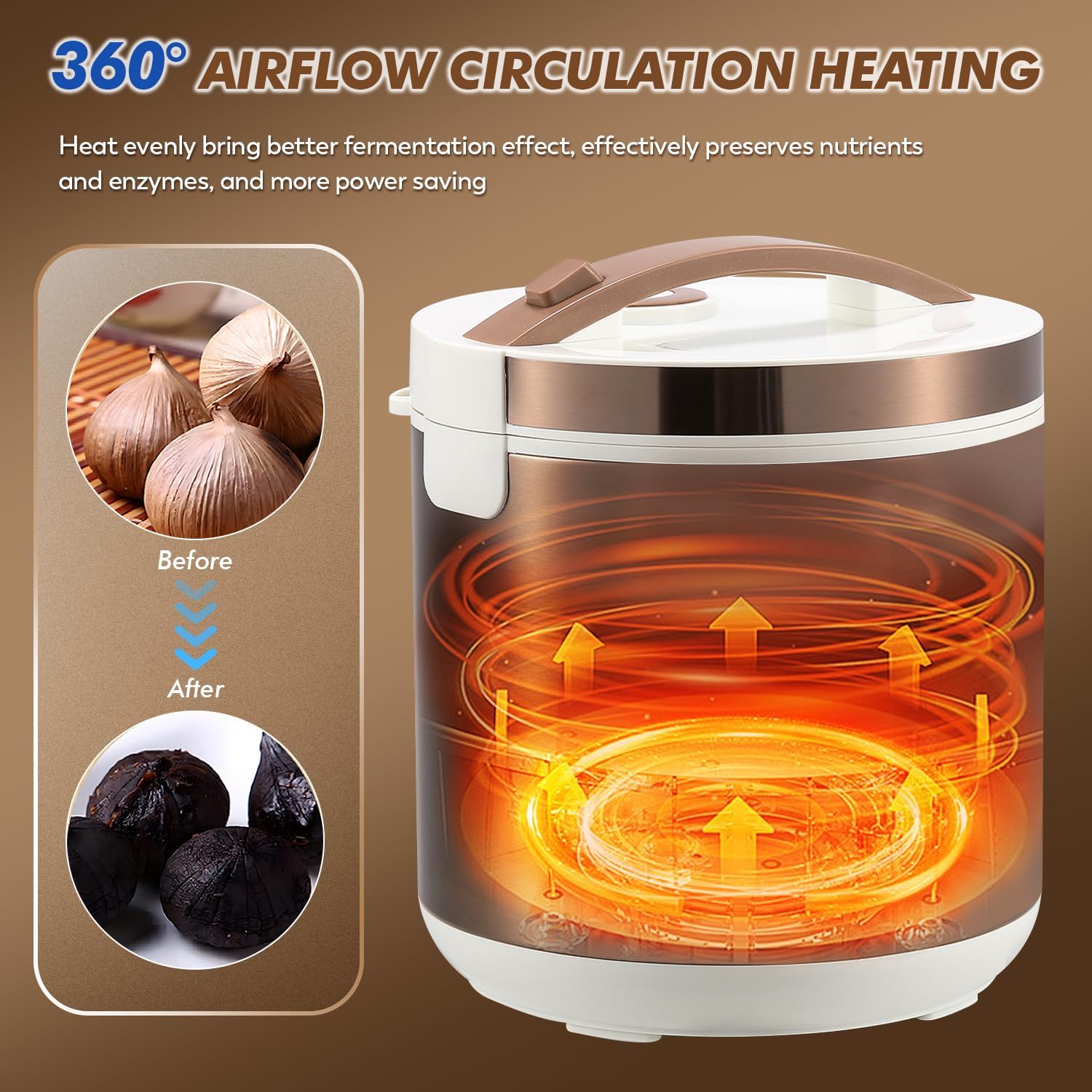 Moongiantgo Fermentatore Automatico 7.5L per Aglio Nero - immagine 5