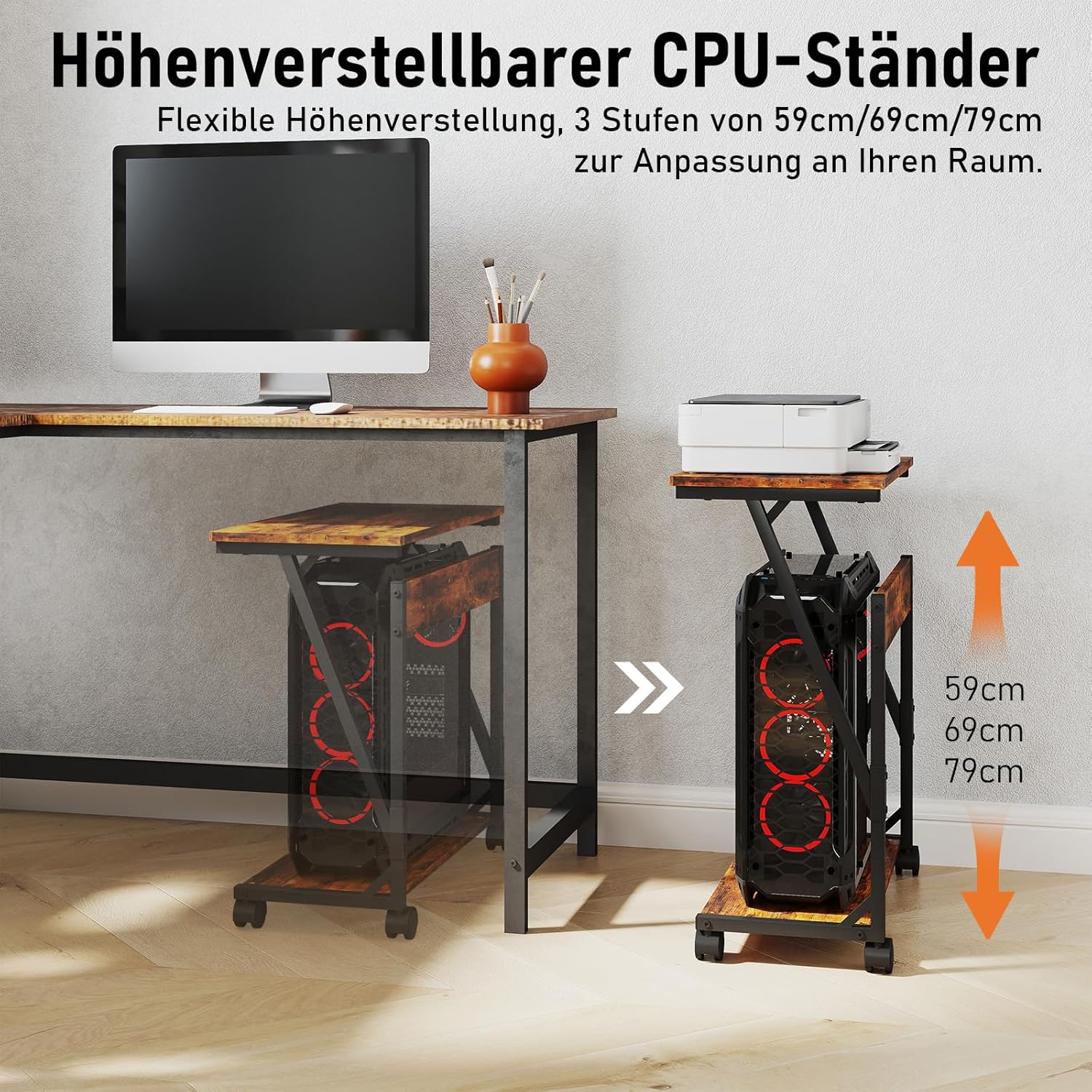 Tcatec Supporto CPU Regolabile 2 Strati - immagine 3