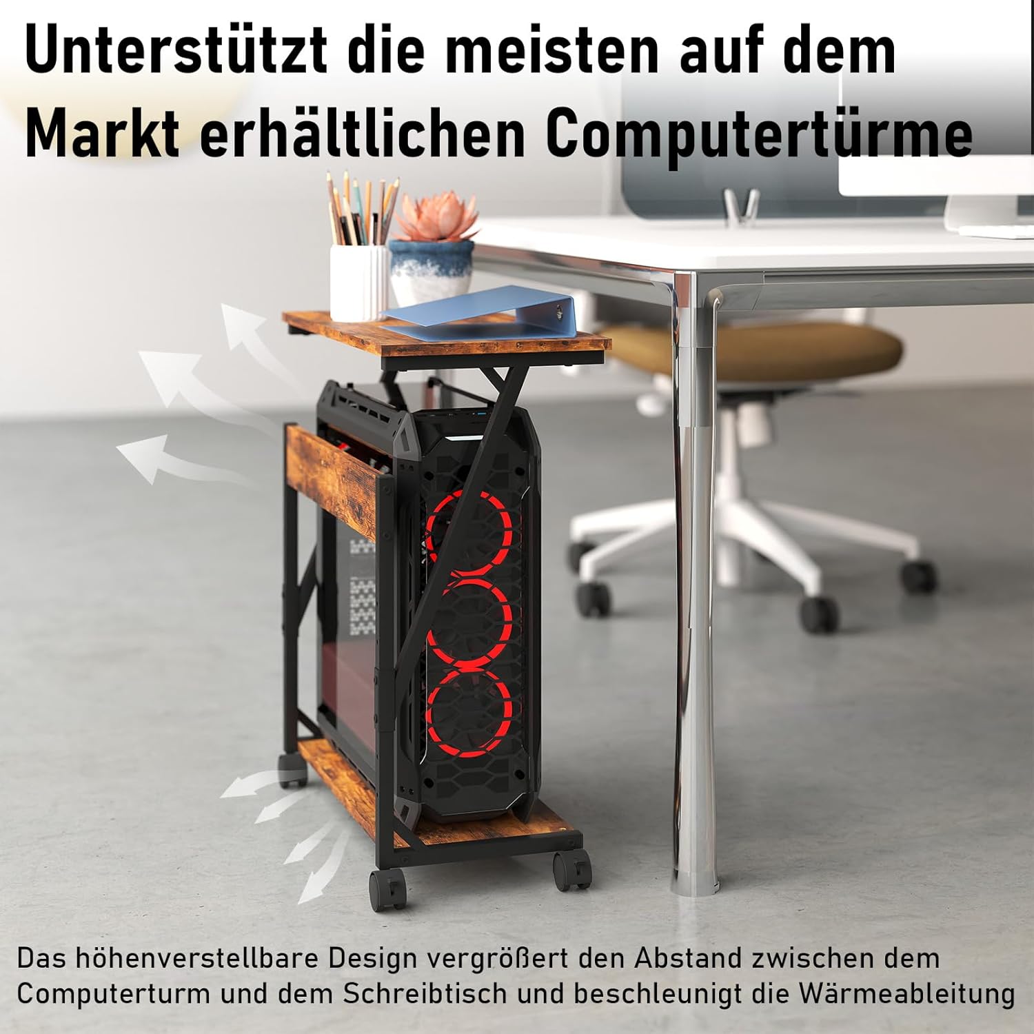 Tcatec Supporto CPU Regolabile 2 Strati - immagine 4