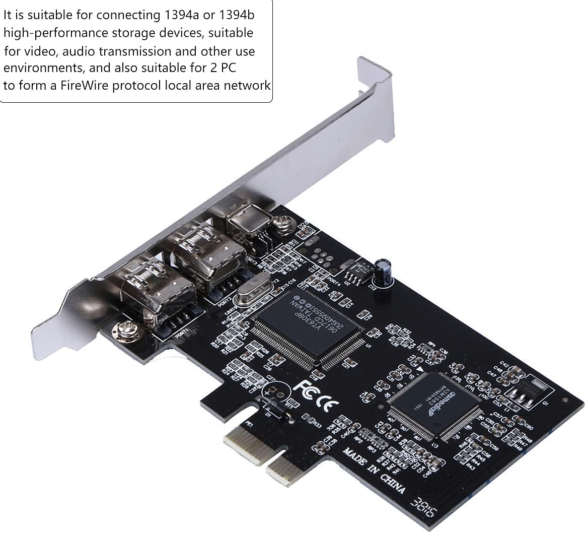 Cuifati Scheda PCIe Firewire per 10, Controller Adattatore IEEE 1394 ...