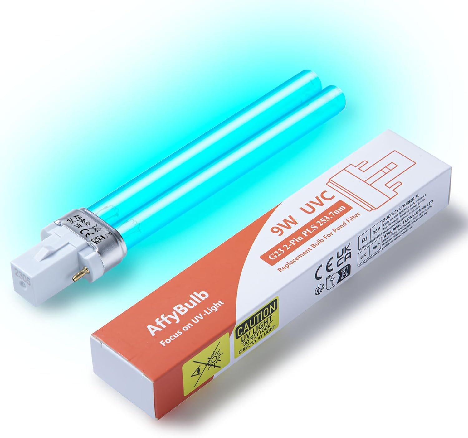 AffyBulb 9W G23 Pls Lampadina UV di Ricambio - immagine 1