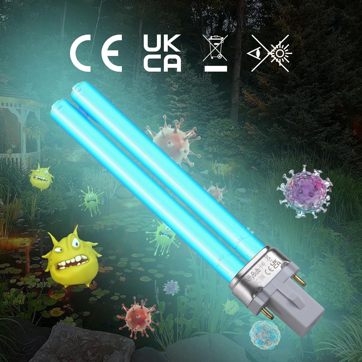 AffyBulb 9W G23 Pls Lampadina UV di Ricambio - immagine 2