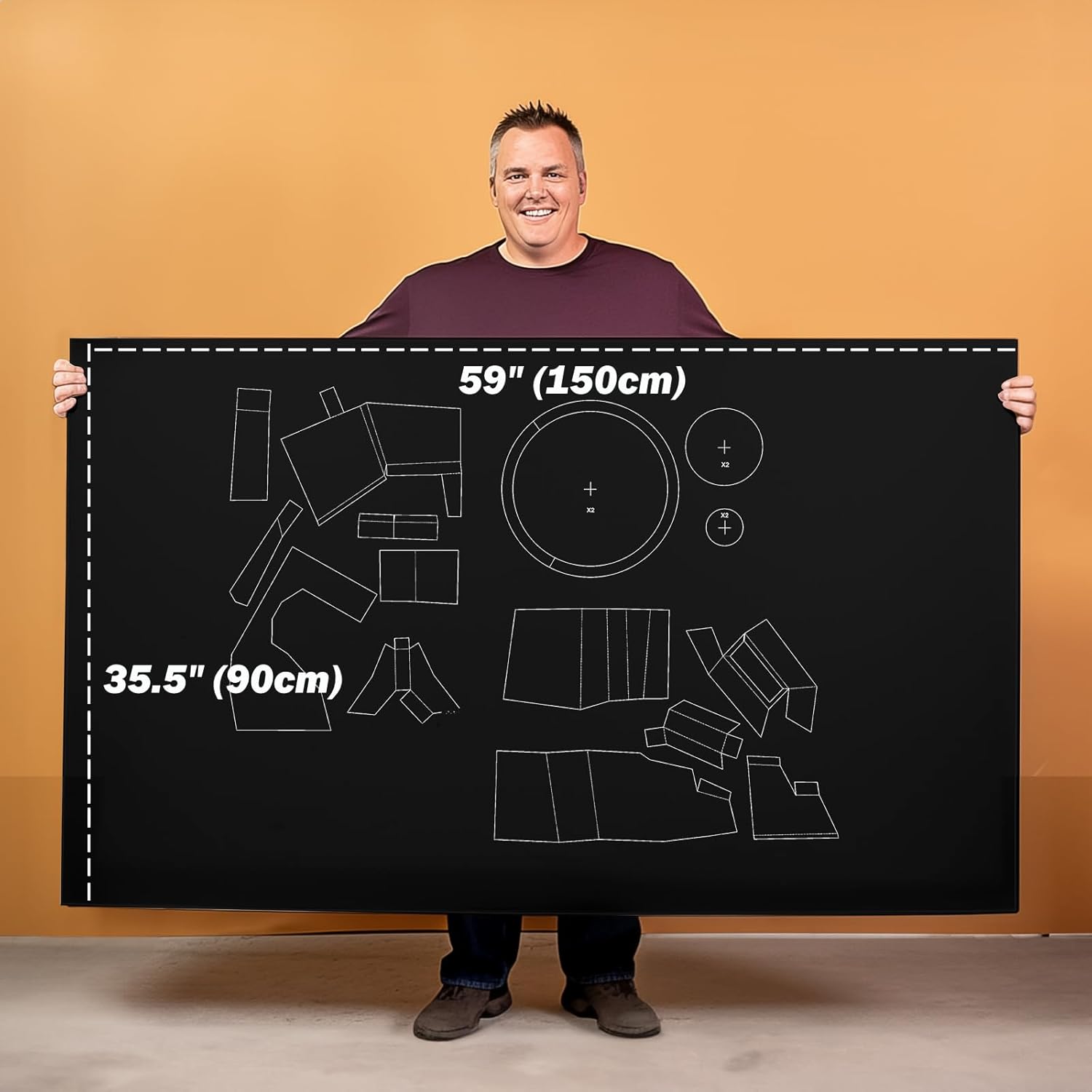 MEARCOOH Schiuma EVA Nera 5mm, 2 Pezzi 150x90cm - immagine 4