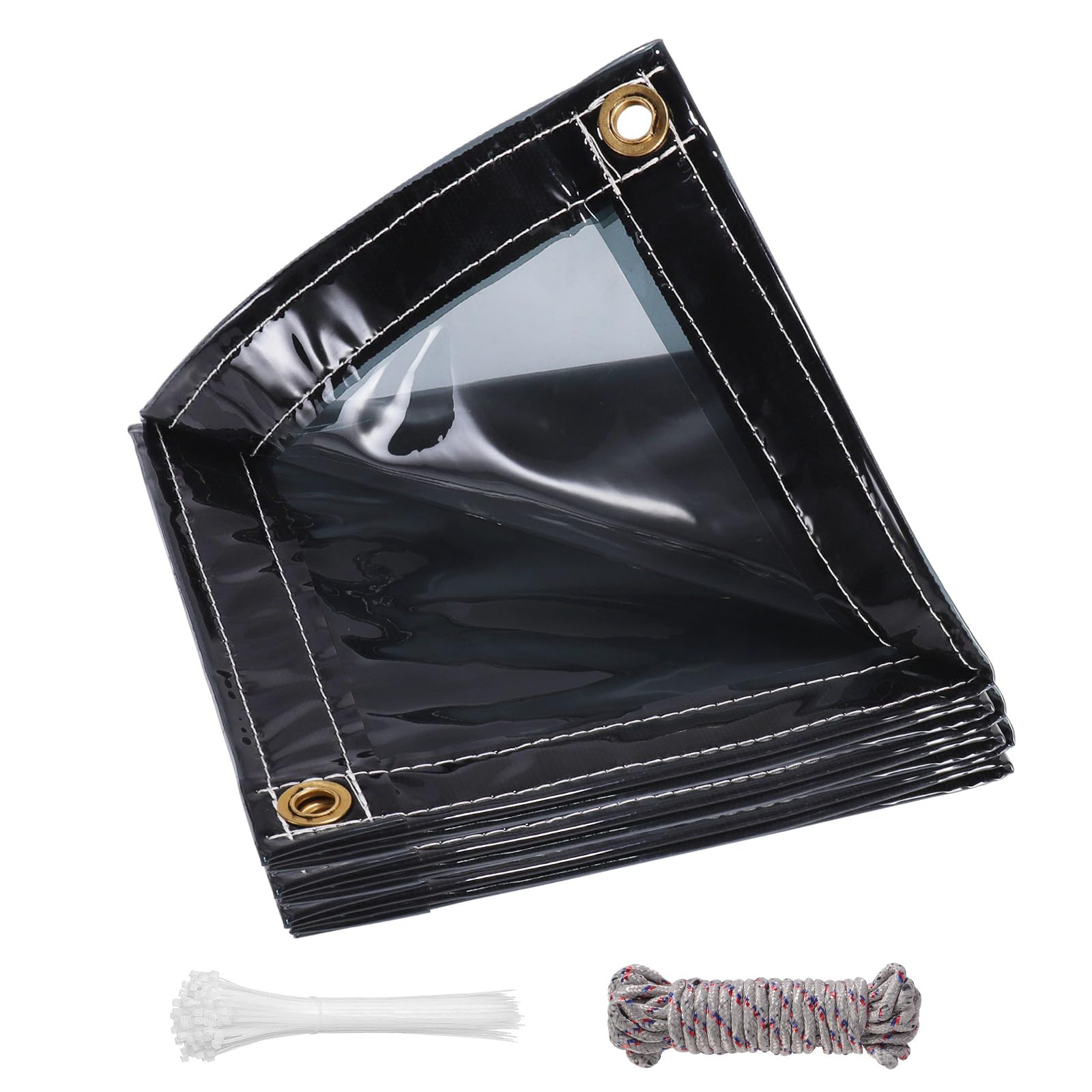 Telone trasparente grigio con occhielli 2x4m