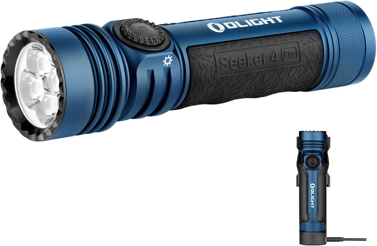 OLIGHT Seeker 4 Pro Torcia Ricaricabile 4600 Lumen, Blu Scuro - immagine 1