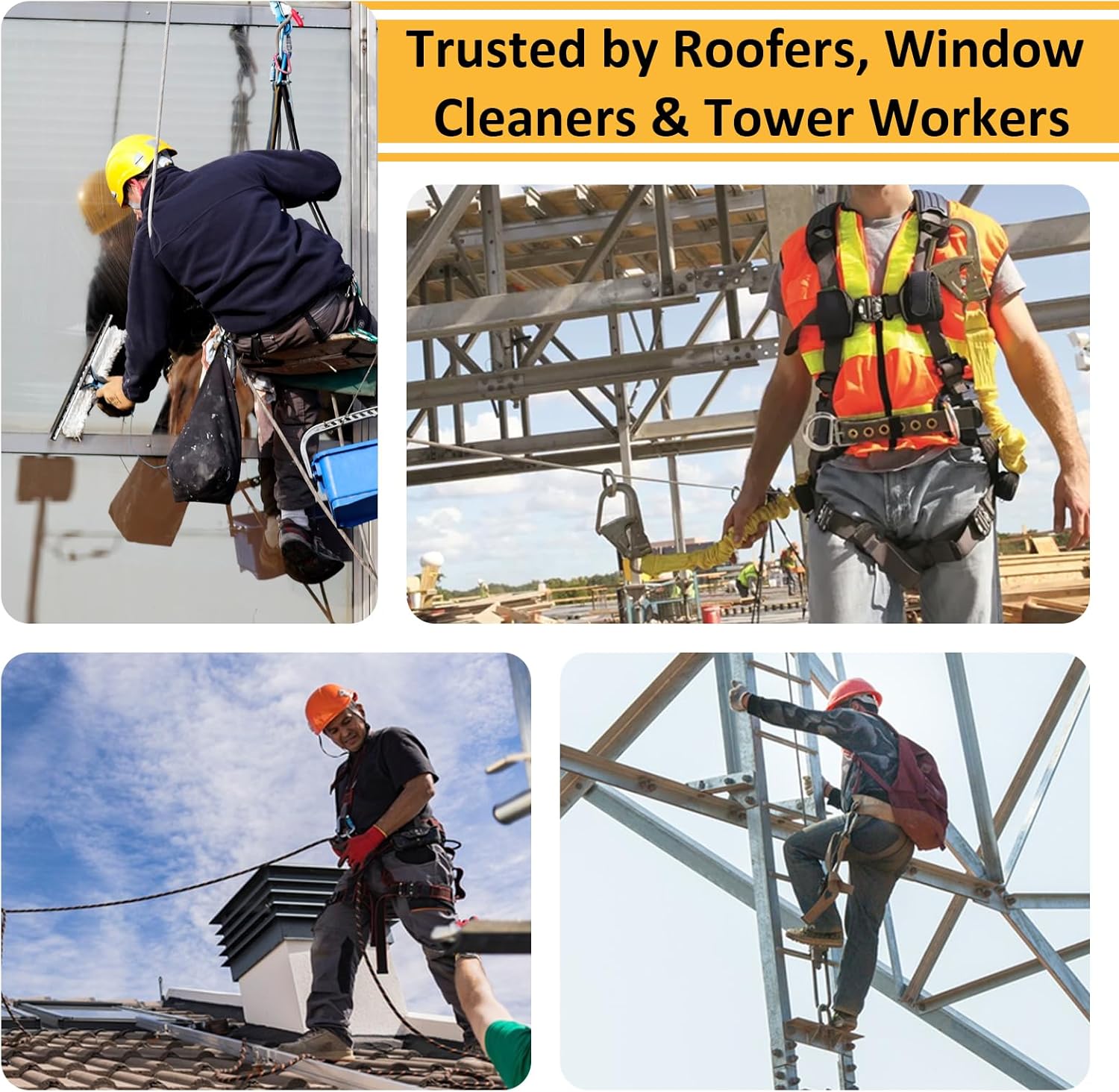 Imbracatura di Sicurezza Anticaduta Doppia Fune 100kg - immagine 7