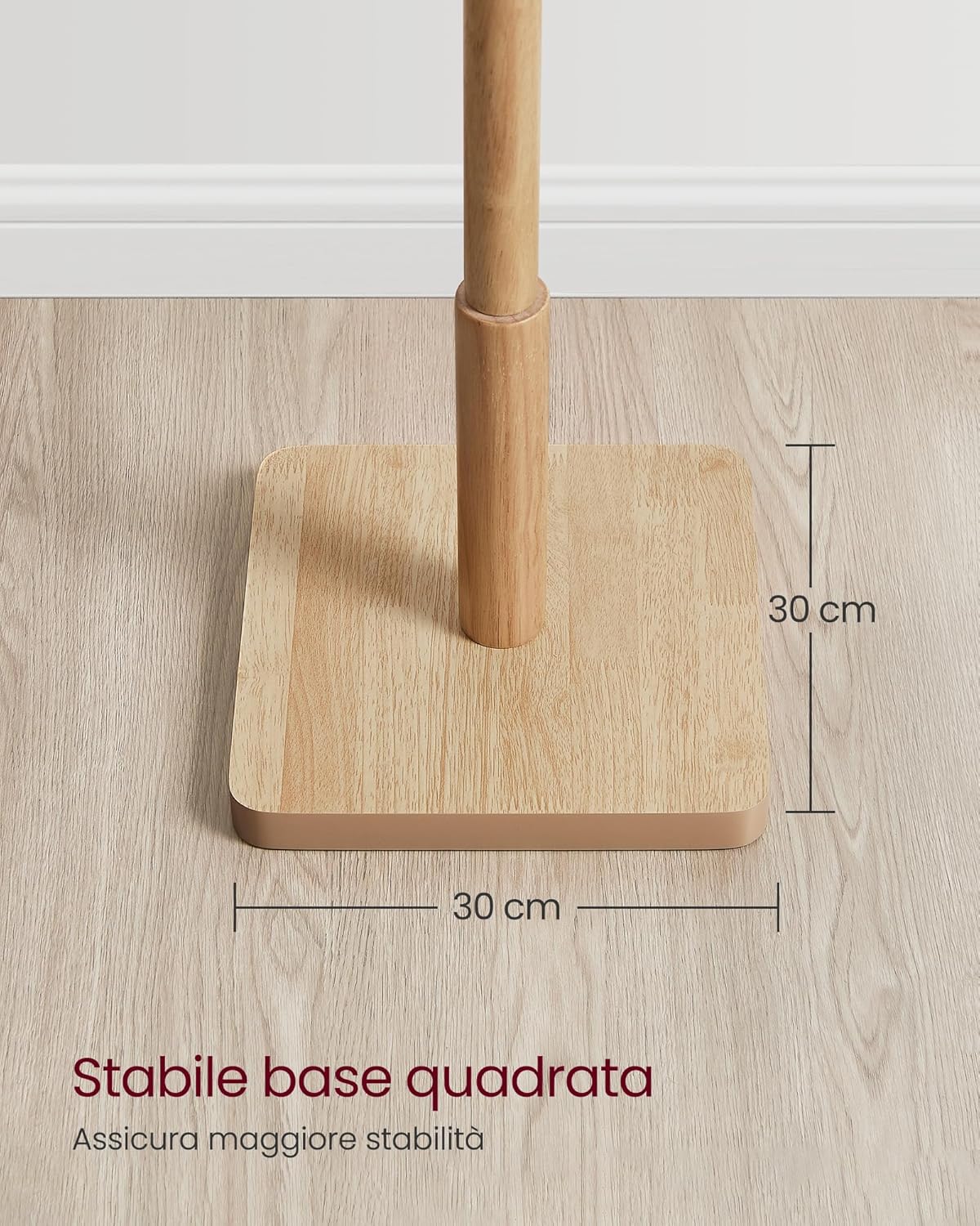 Vasagle Attaccapanni da Terra in Legno 8 Ganci - immagine 5