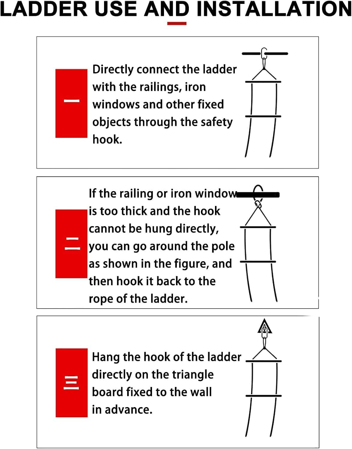 Scala Corda Antincendio 5m con Moschettoni - immagine 4