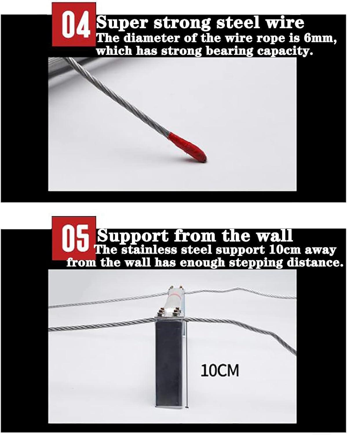 Scala Corda Antincendio 5m con Moschettoni - immagine 7