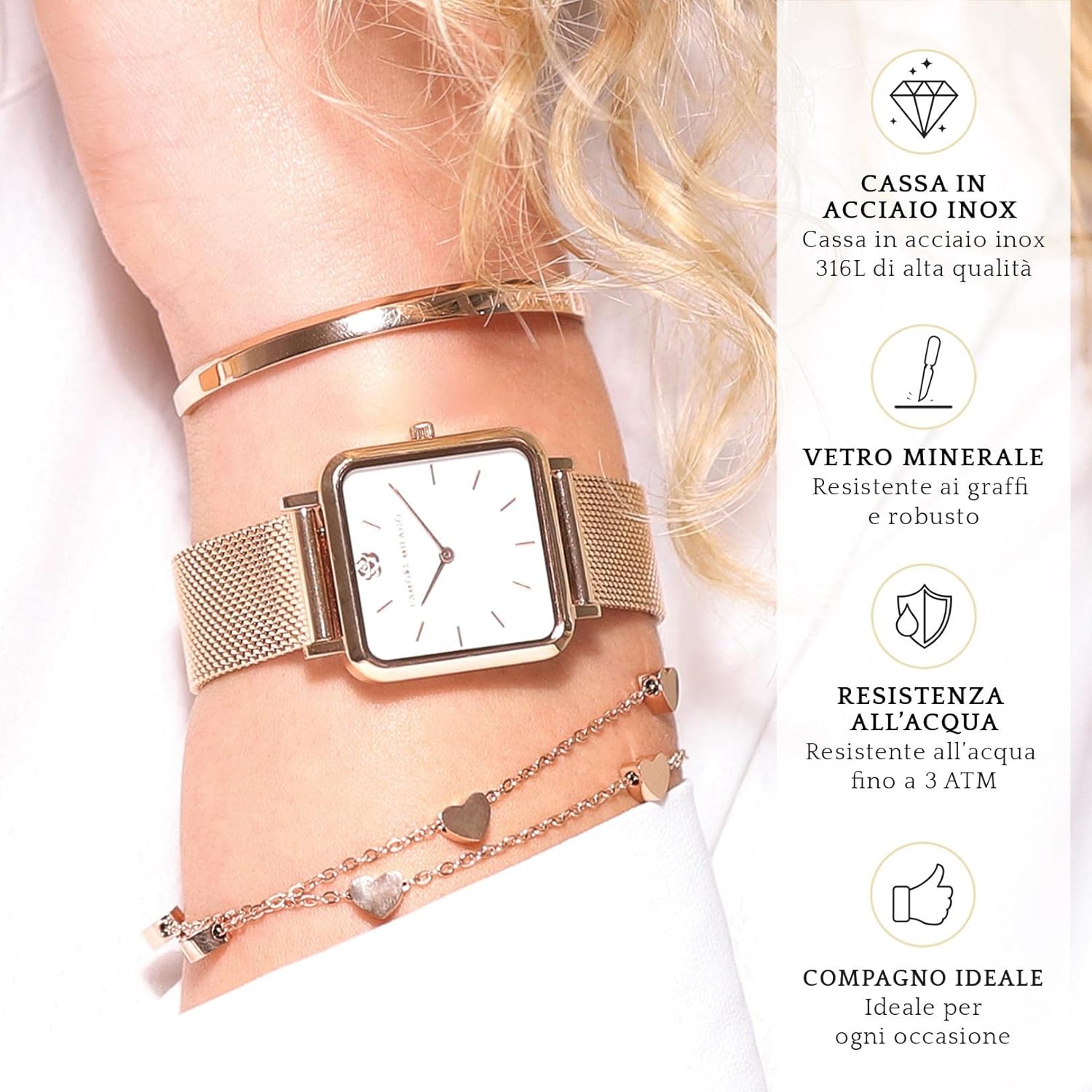 L'AMORE MILANO - Orologio Donna Impermeabile 3 ATM - immagine 2