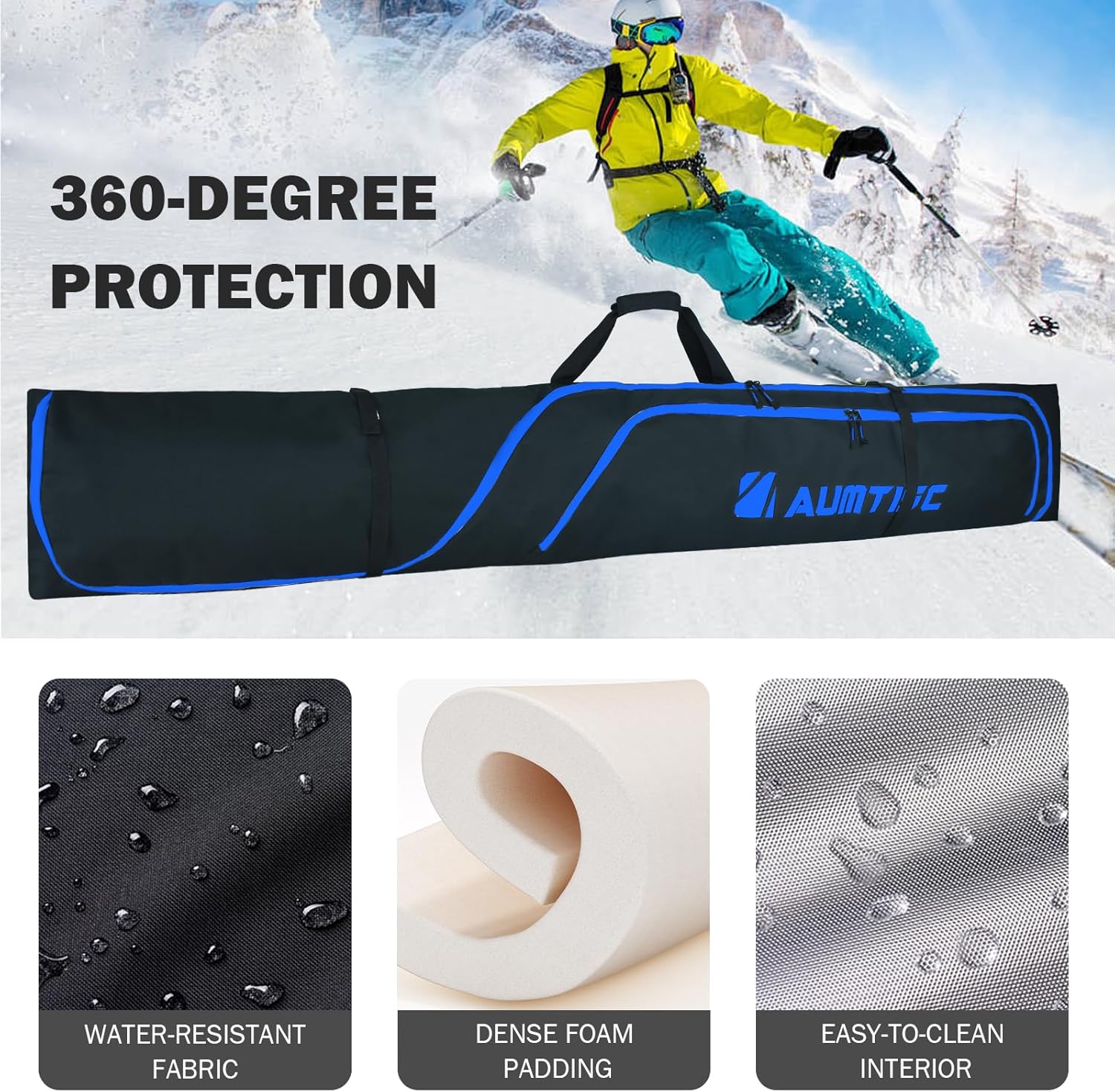 AUMTISC Set di borse da sci e borsa per scarponi da sci - immagine 5