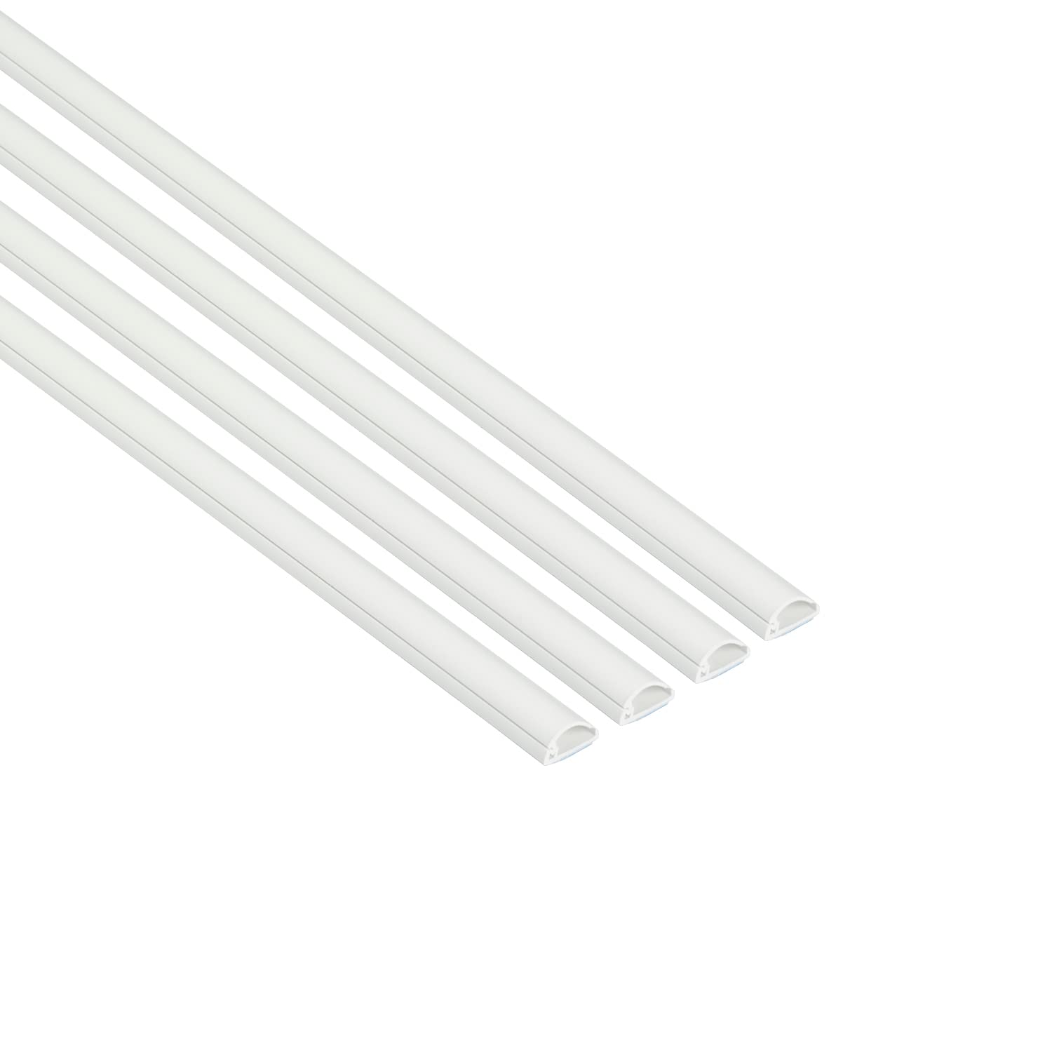 D-line Micro Canalina Portacavi Autoadesiva 4 Metri, Bianca