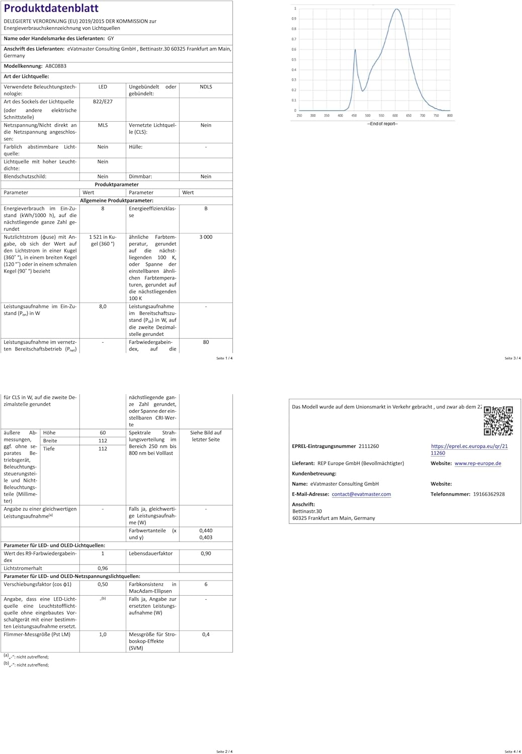Gy Lampadina LED E27 8W (100W eq.) 1521 Lumen, 6 Pezzi - immagine 10