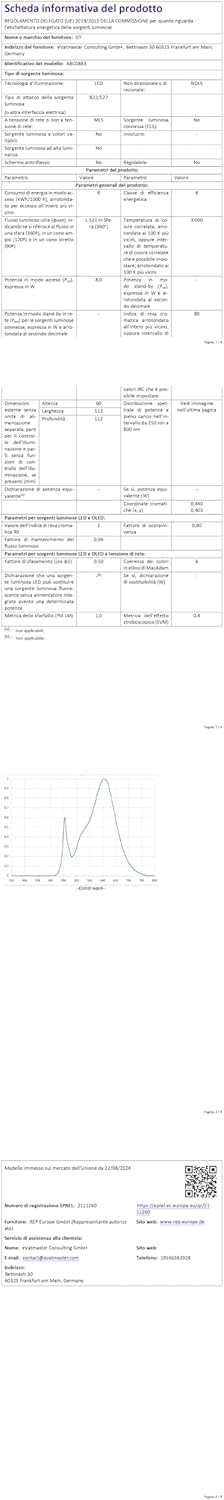 Gy Lampadina LED E27 8W (100W eq.) 1521 Lumen, 6 Pezzi - immagine 12