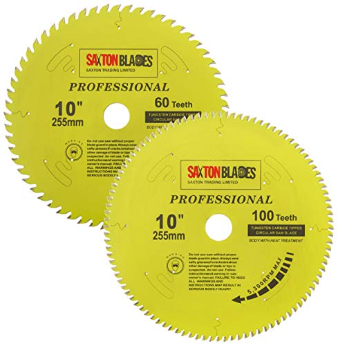 Saxton TCT Lama per Sega Circolare 255mm 60 e 100T
