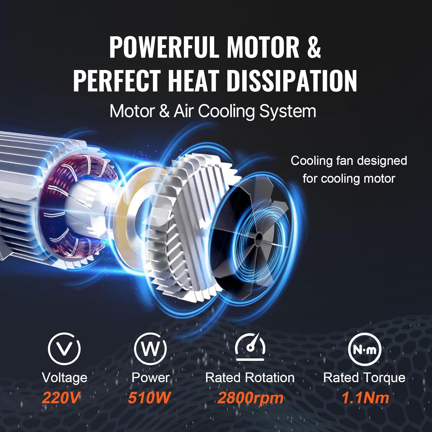 VEVOR Paranco a Leva Elettrico 510W, Carico Max 250kg - immagine 5