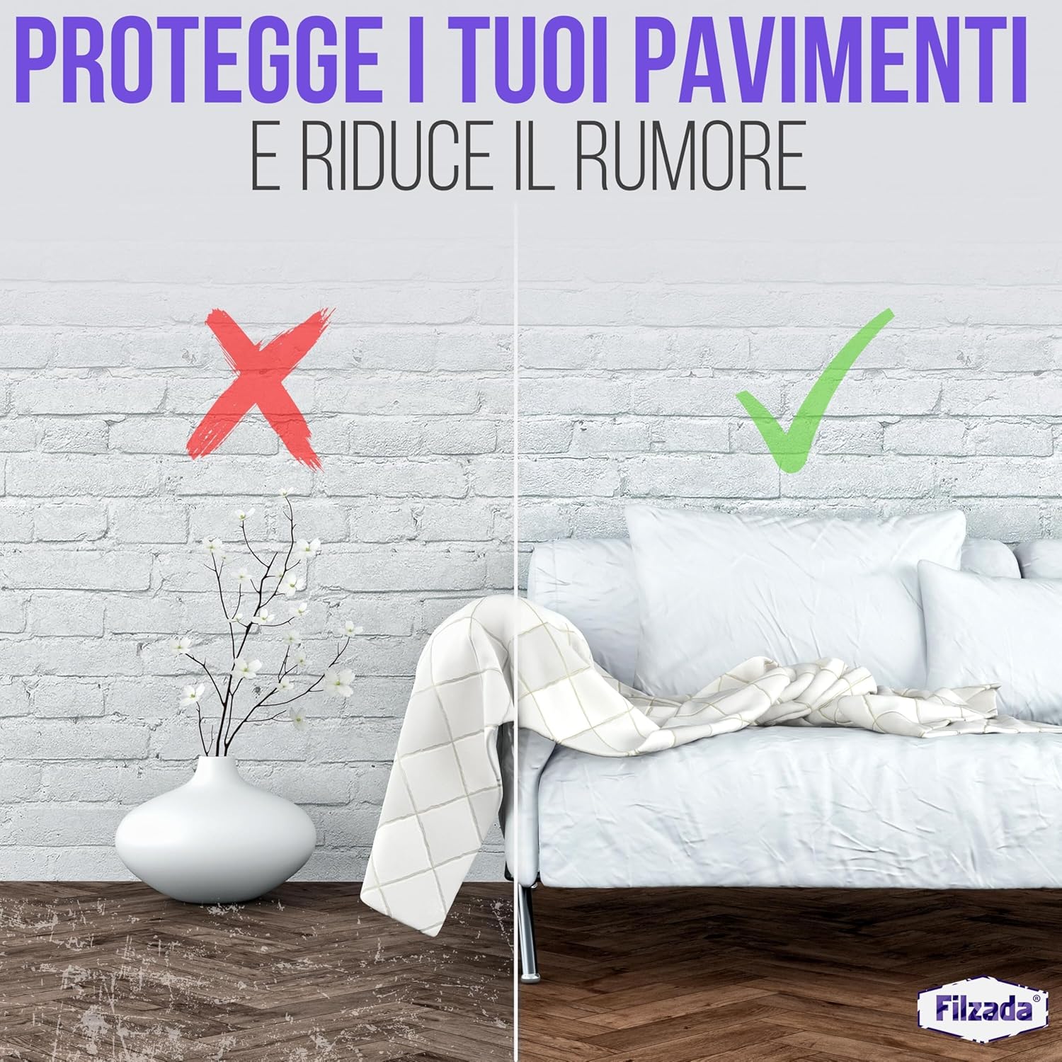 Filzada® Feltrini Autoadesivi 156 Pezzi, Beige - immagine 4