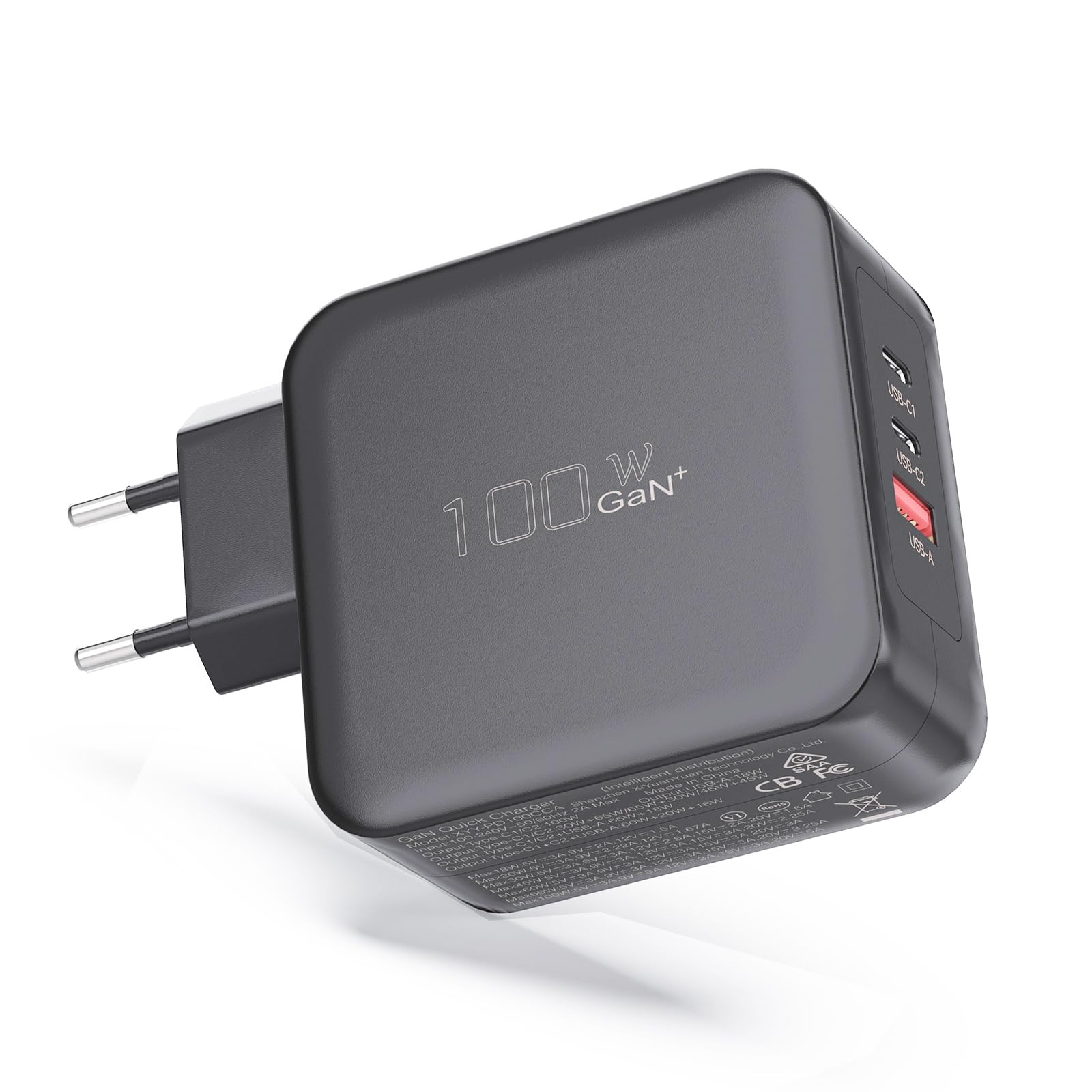 Caricatore USB C 100W GaN Tech 3 Porte