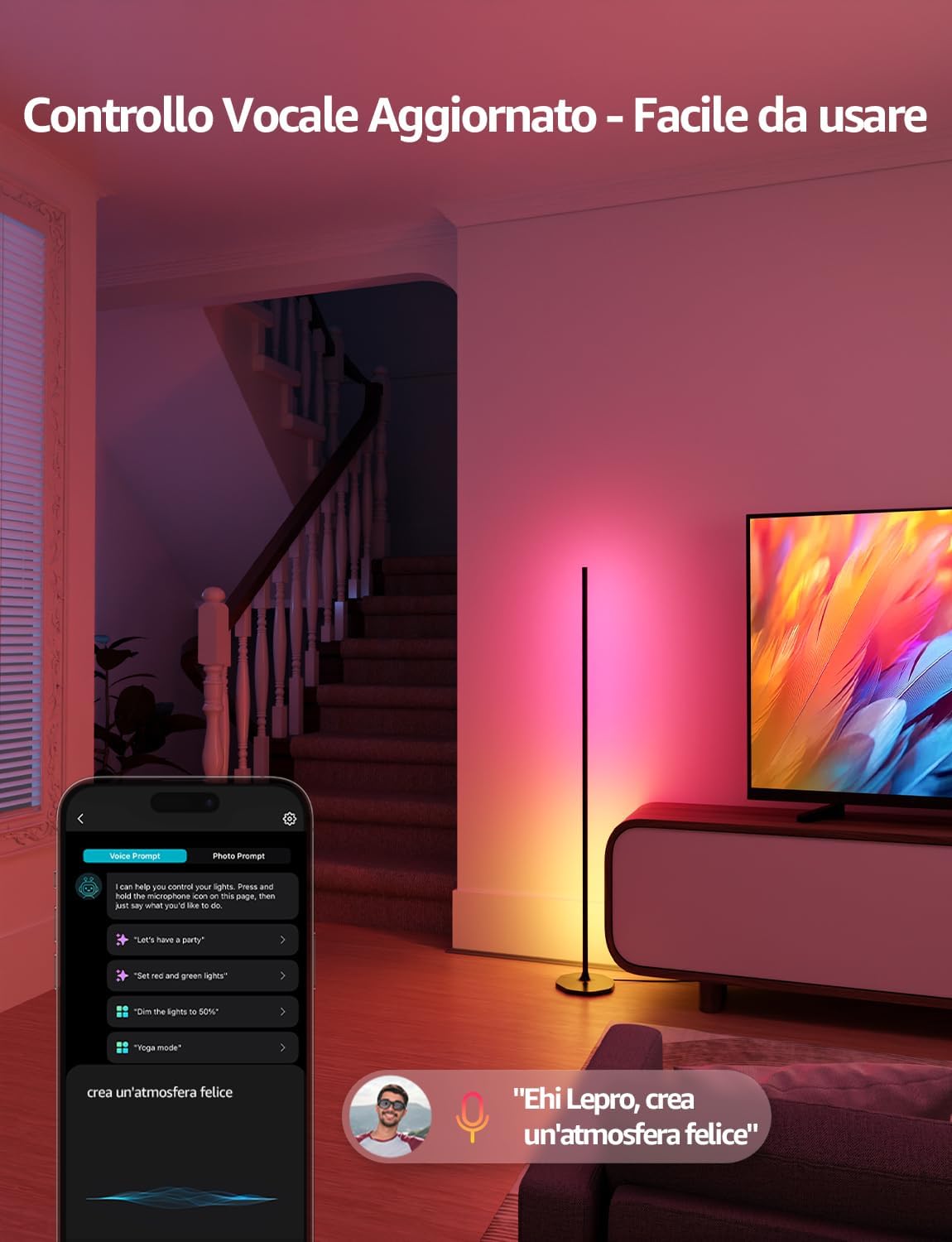 Lepro OE1 AI Piantana Lampada da Terra RGBIC Smart - immagine 3