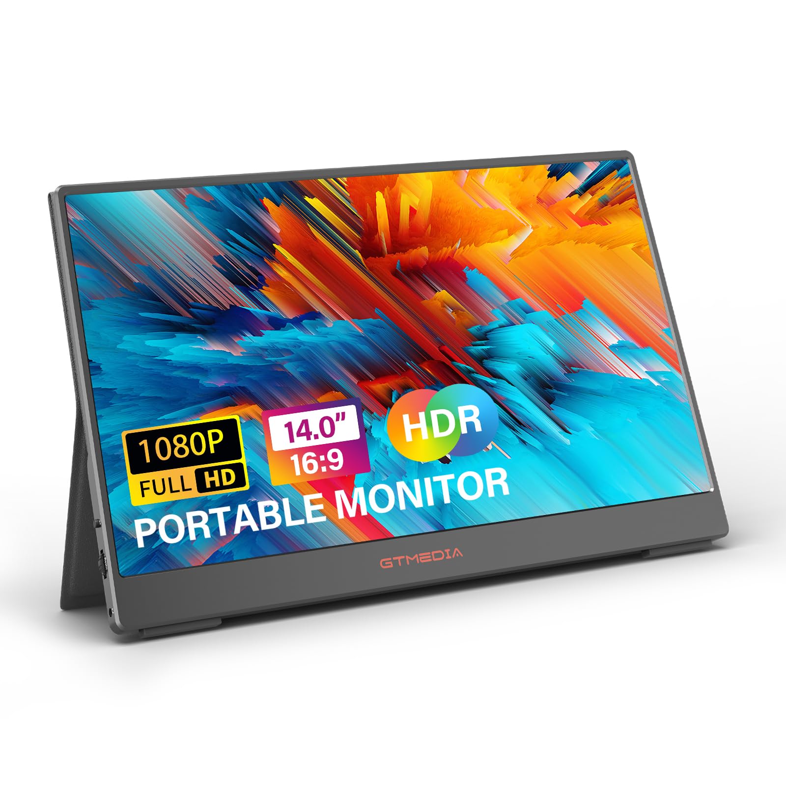Gtmedia Monitor Portatile 14" FHD 1080P USB C HDMI